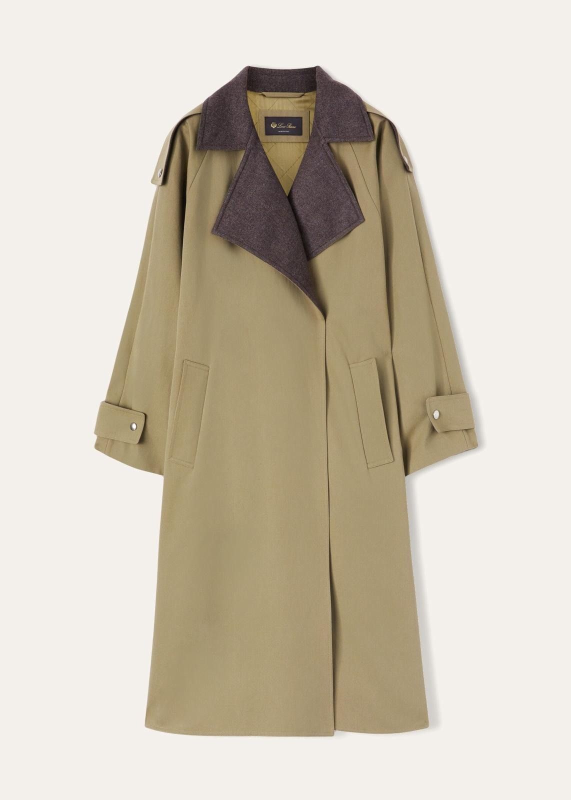Loro Piana o1srvl11e1124 Horsey Panama Cotton Coat in Khaki Size L / US 10 / IT 46 - 1 Thumbnail