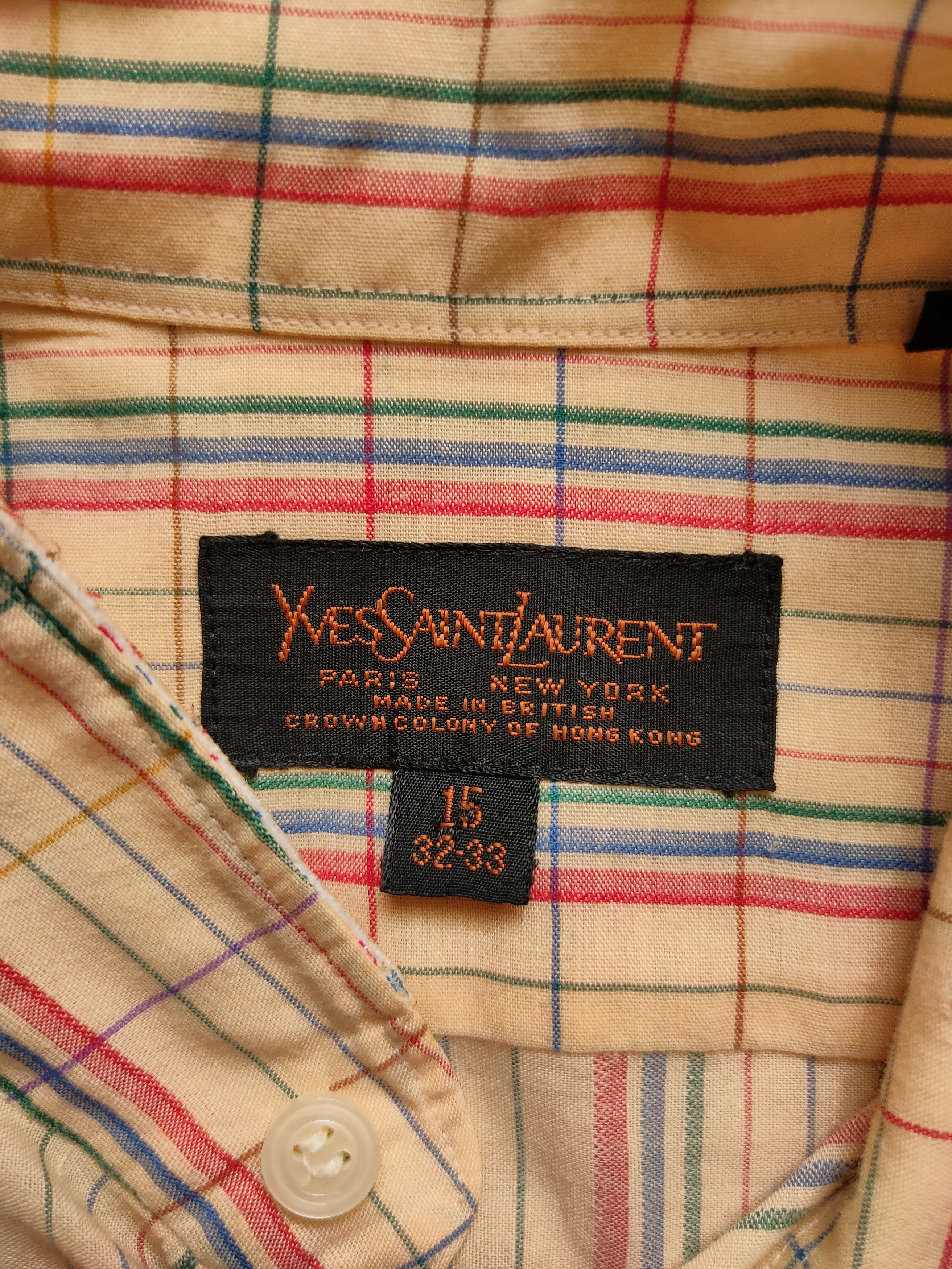 Saint Laurent Paris Vintage 90s Yves Sain Laurent Shirt Ysl Shirt Saint Laurent Size US S / EU 44-46 / 1 - 3 Thumbnail