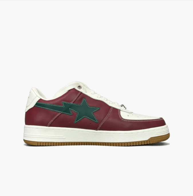 Bape A Bathing Ape Bapesta Low White Green Red Sneakers Size US 12 / EU 45 - 5 Thumbnail