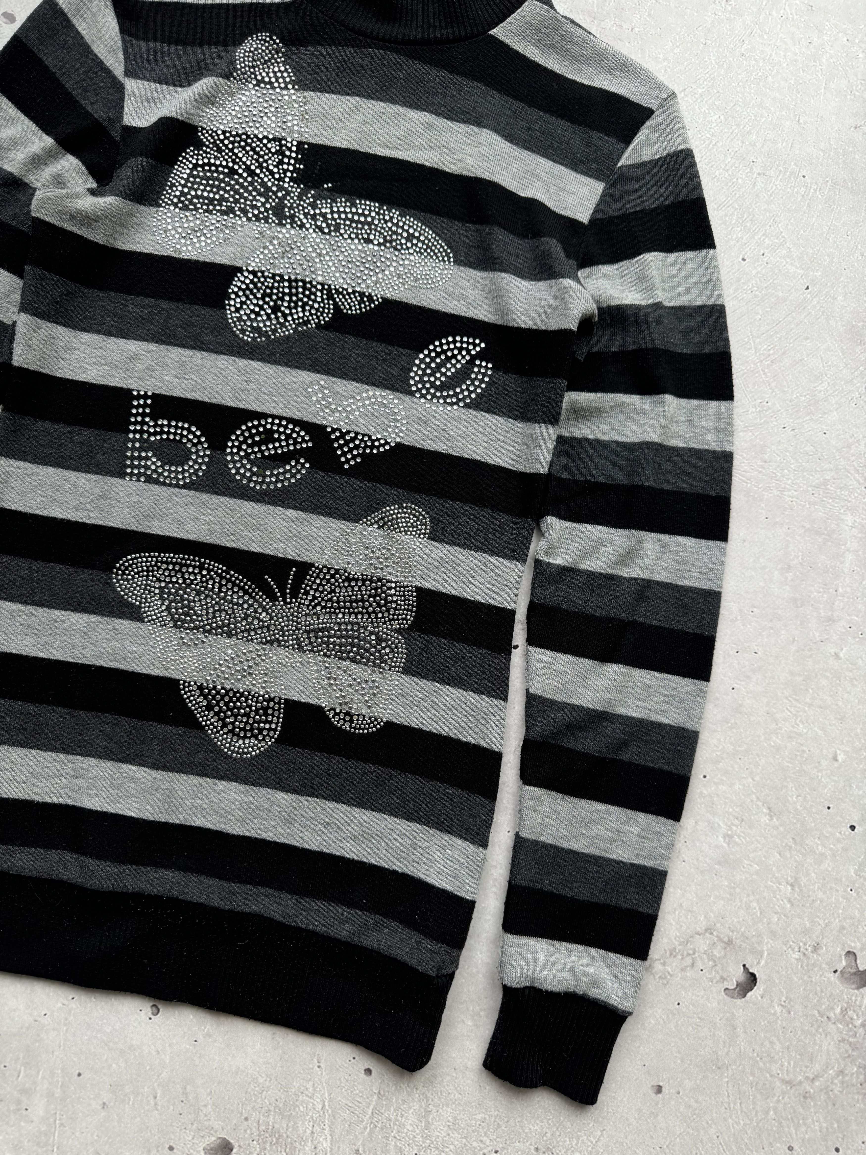 Bebe × Japanese Brand × Vintage Bebe Vintage Striped Long Sleeve Size S / US 4 / IT 40 - 3 Thumbnail