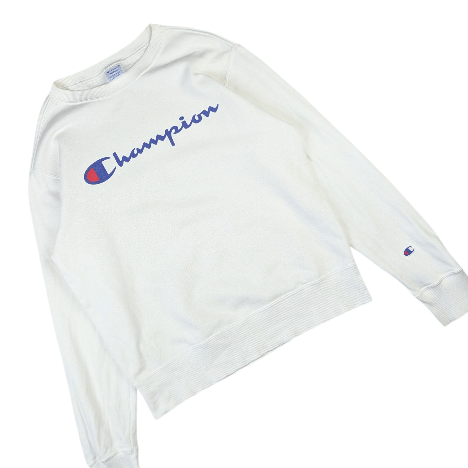 Champion Vintage 90's CHAMPION Big Spell Out Logo Sweatshirts Size M / US 6-8 / IT 42-44 - 4 Thumbnail