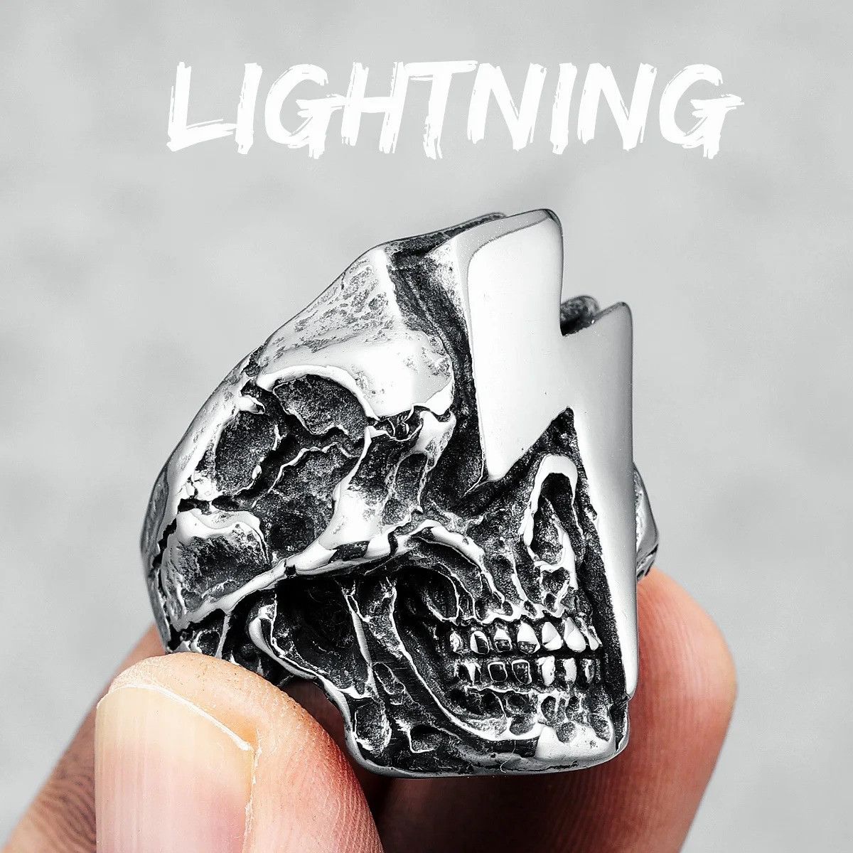 Jewelry Sull Rings Lightning Streetwear Jewelry Fashion Gift Size ONE SIZE - 7 Thumbnail