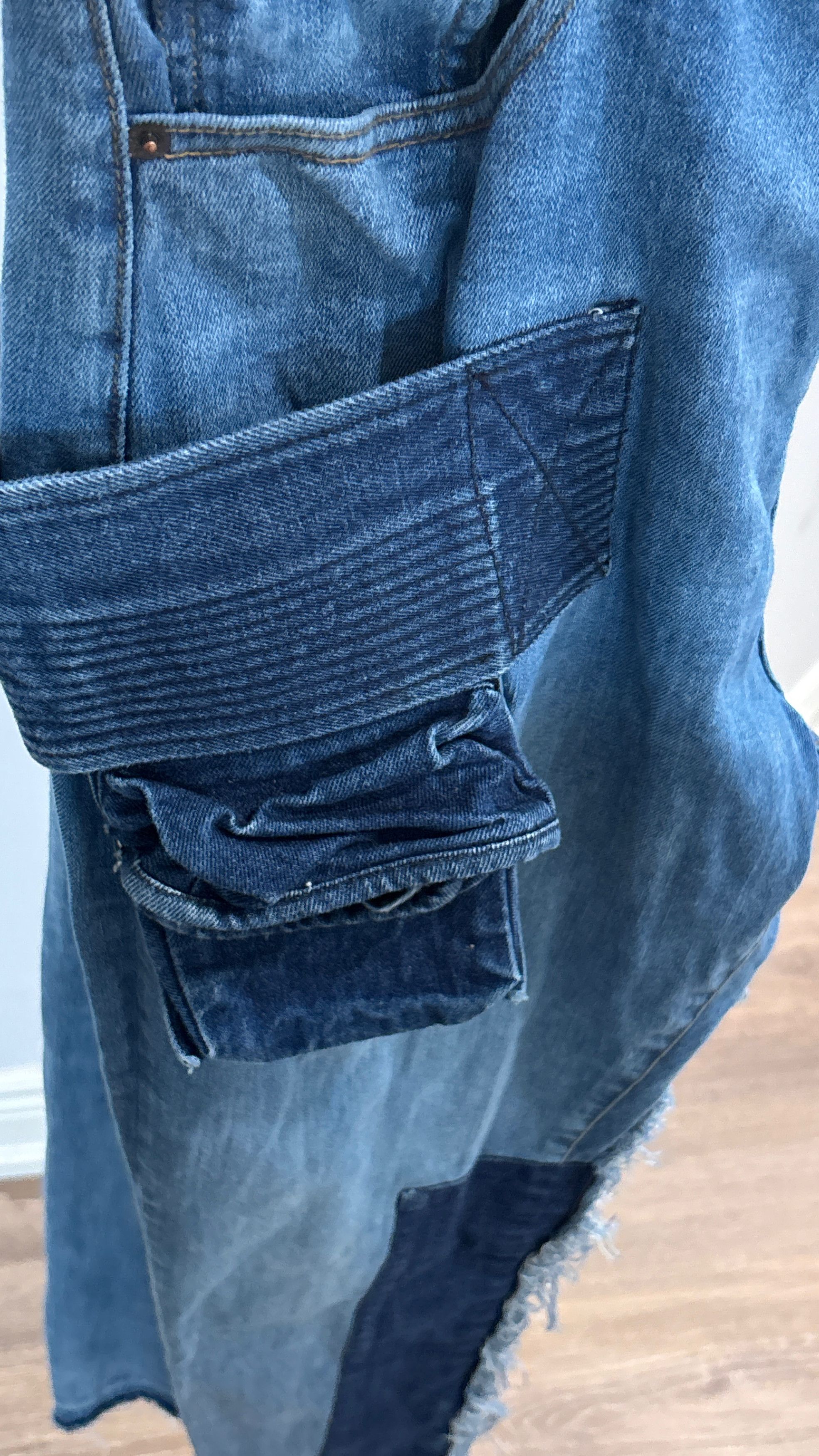 Val Kristopher Val Kristopher SPACE Patchwork Jeans 34x30 Tapered Size US 34 / EU 50 - 6 Thumbnail