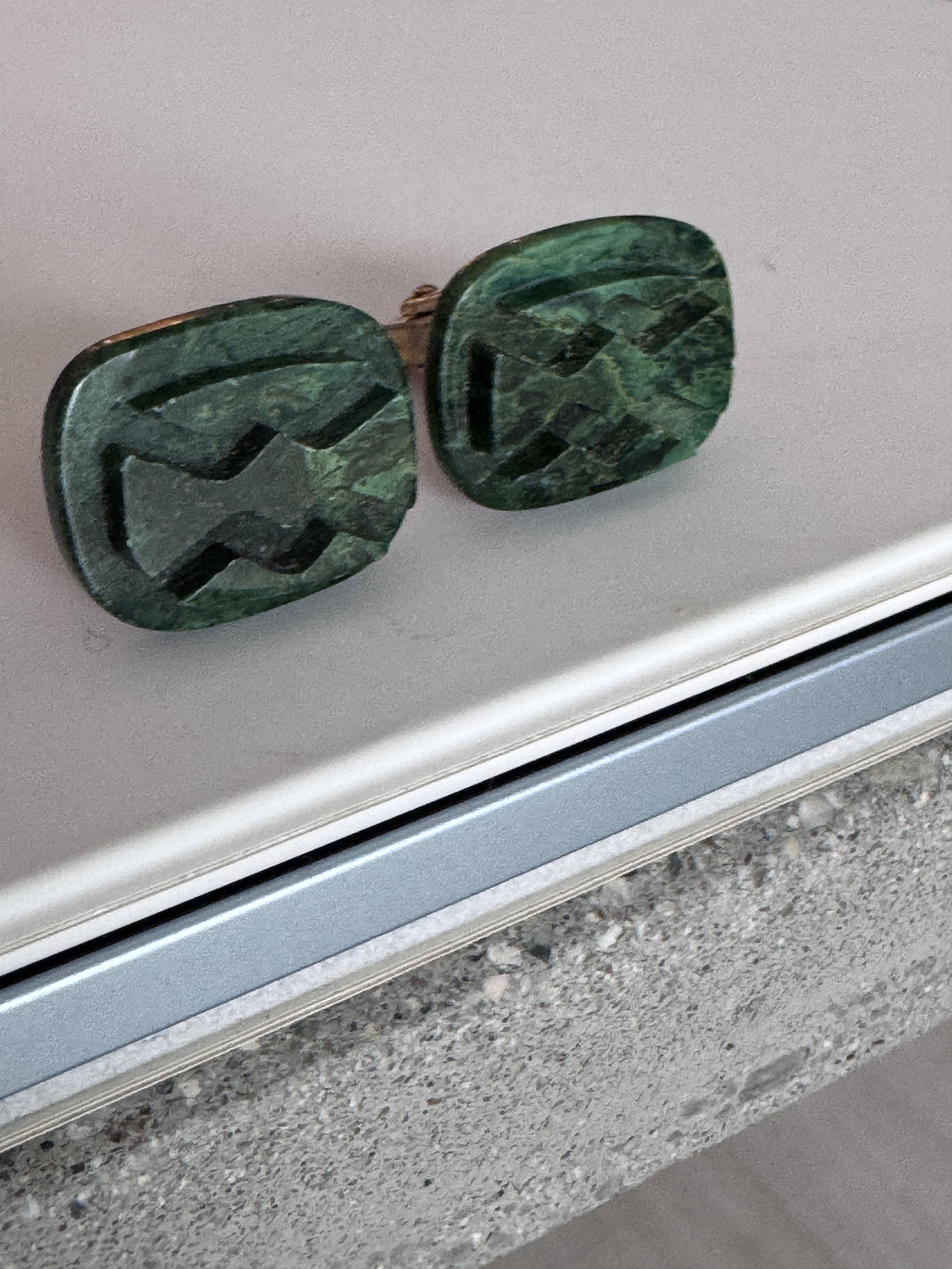Other VINTAGE MALACHITE and gold cufflinks Size ONE SIZE - 3 Thumbnail
