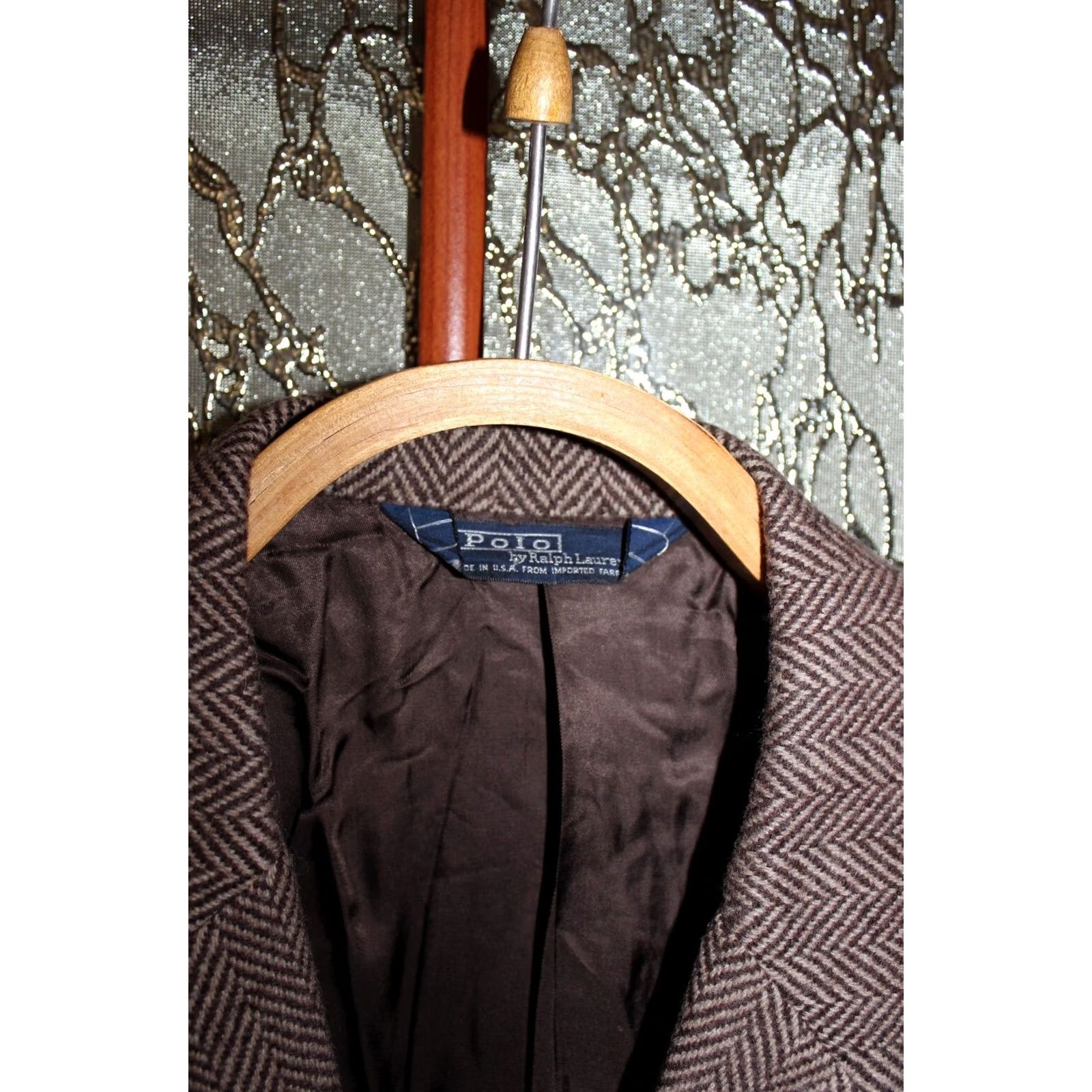 Polo Ralph Lauren VINTAGE Polo Ralph Lauren RRL Blazer Jacket Wool Herringbone Brown M Mens Size US M / EU 48-50 / 2 - 3 Thumbnail