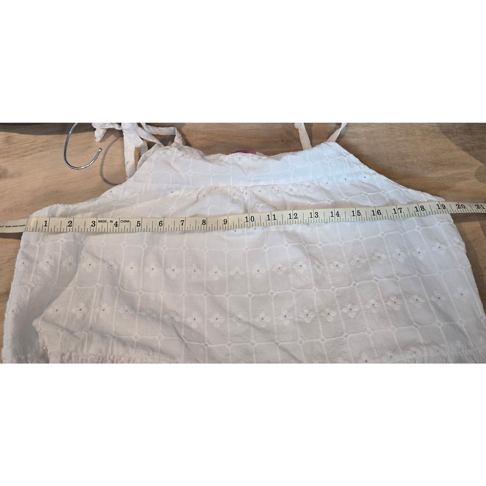 Other Francesca's Miami eyelet tiered ruffle dress XL tie straps Size XL / US 12-14 / IT 48-50 - 6 Thumbnail