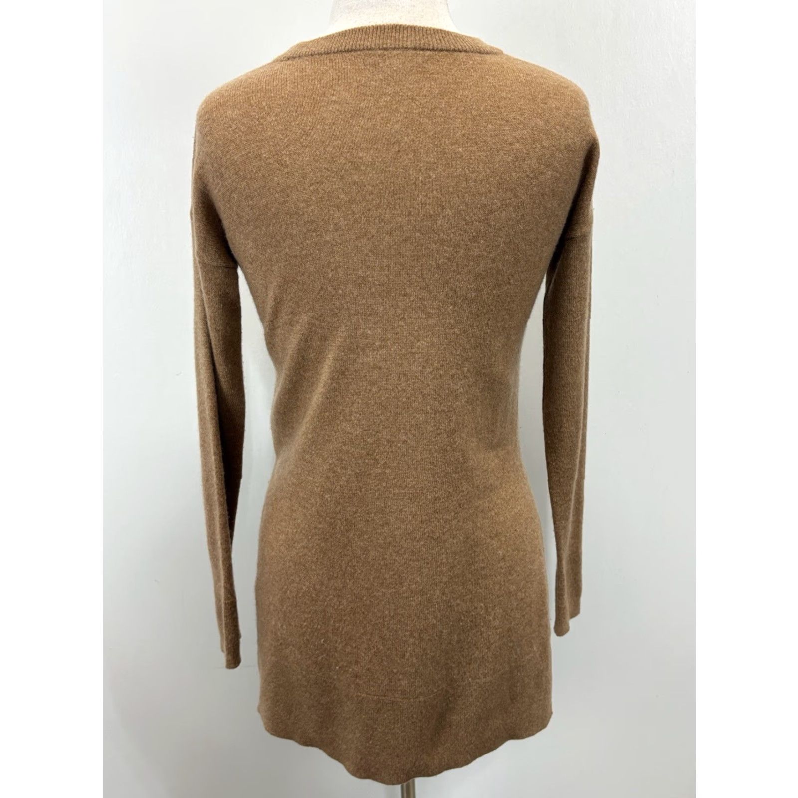 Madewell MADewell 100% Cashmere Tunic Sweater XS Brown Camel Pockets Women Size XS / US 0-2 / IT 36-38 - 3 Thumbnail