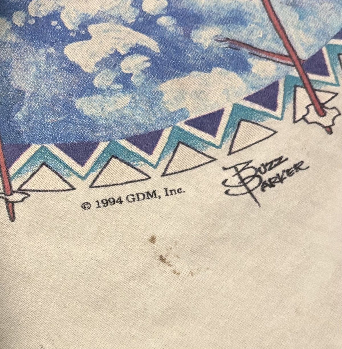 Grateful Dead Grateful Dead Ski High Country Dead Liquid Blue Shirt 90s Size US XL / EU 56 / 4 - 4 Thumbnail