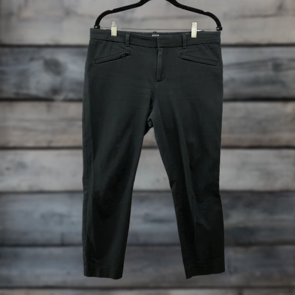 Gap GAP Skinny Ankle Jeans Womens Size 12R True Black Mid Rise Zip Pocket Slim 24.5 in Inseam Jeans Womens Black Pocket Jeans GAP Size 34" / US 12 / IT 48 - 1 Thumbnail
