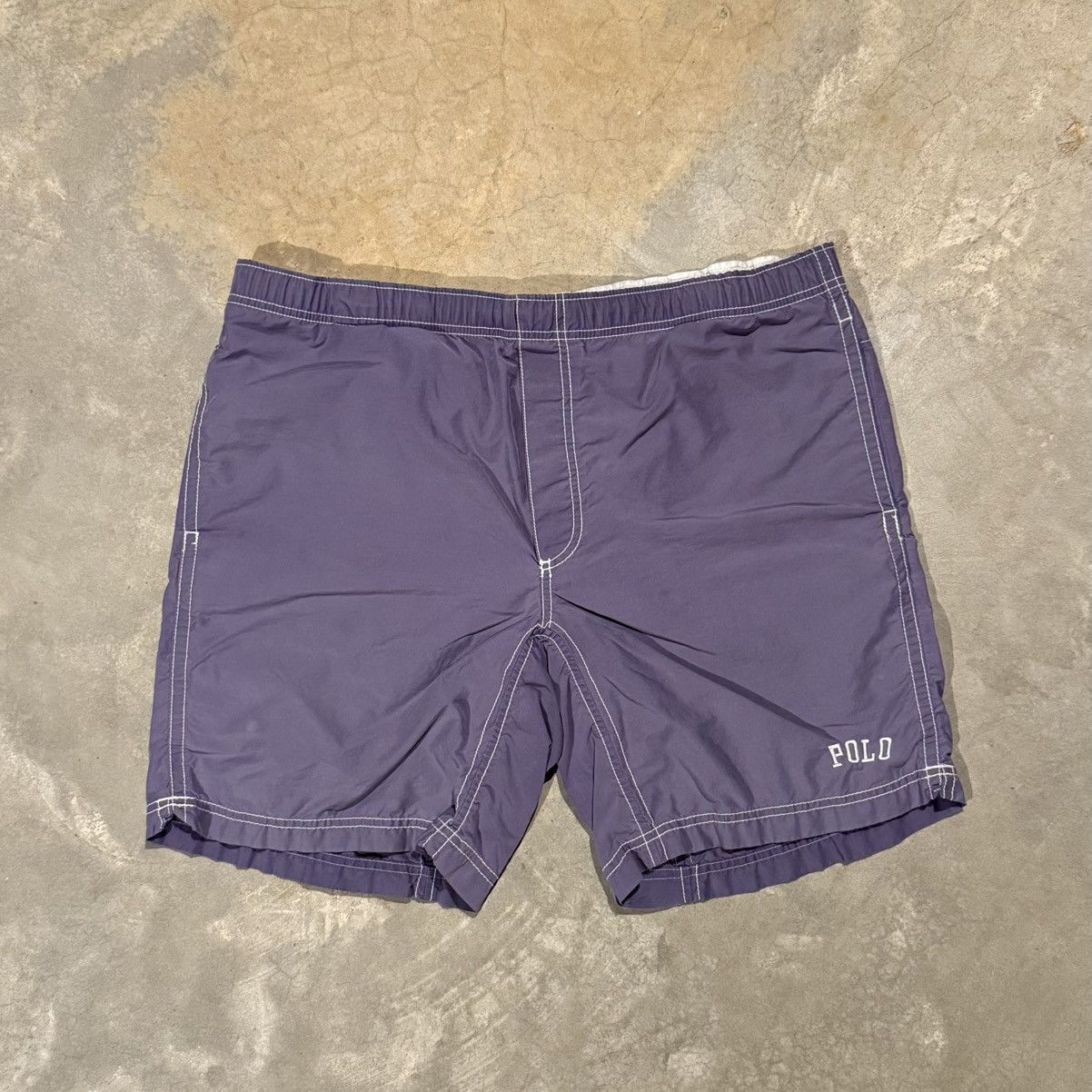 Polo Ralph Lauren 1990s Polo Sport Faded Arc Logo Board Shorts ERD Grunge Size US 38 / EU 54 - 1 Thumbnail