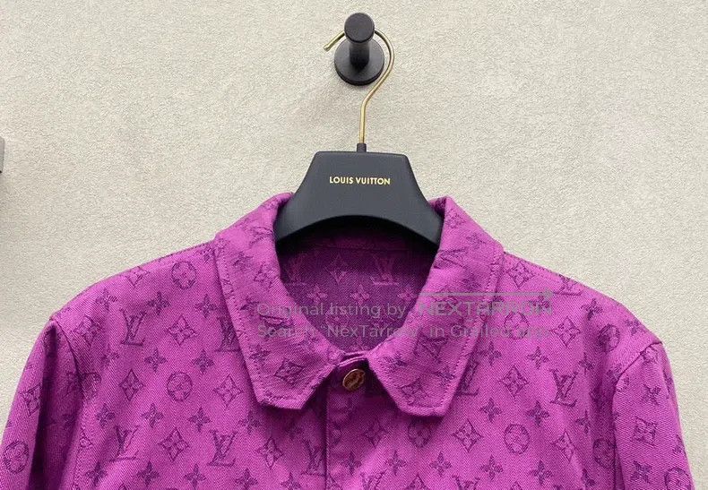Louis Vuitton Louis Vuitton Purple full logo denim jacket Size US S / EU 44-46 / 1 - 5 Thumbnail