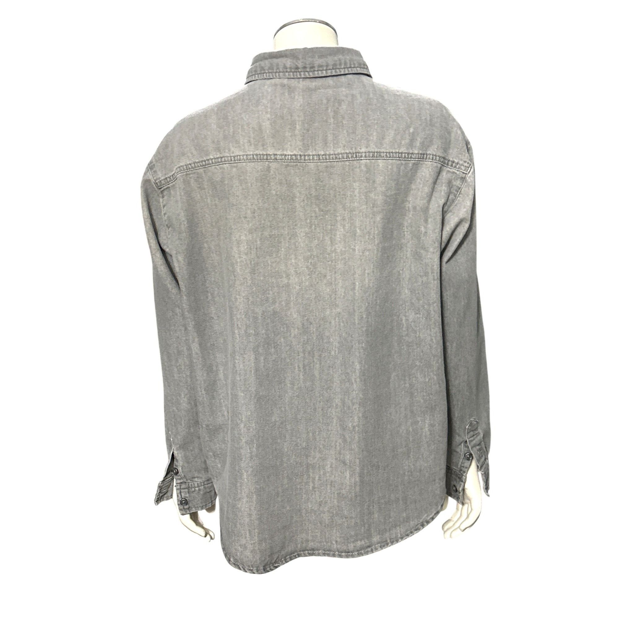 Seven 7 Seven7 Denim Gray Long Sleeve Button Up Shirt Cotton Blend C Size M / US 6-8 / IT 42-44 - 3 Thumbnail