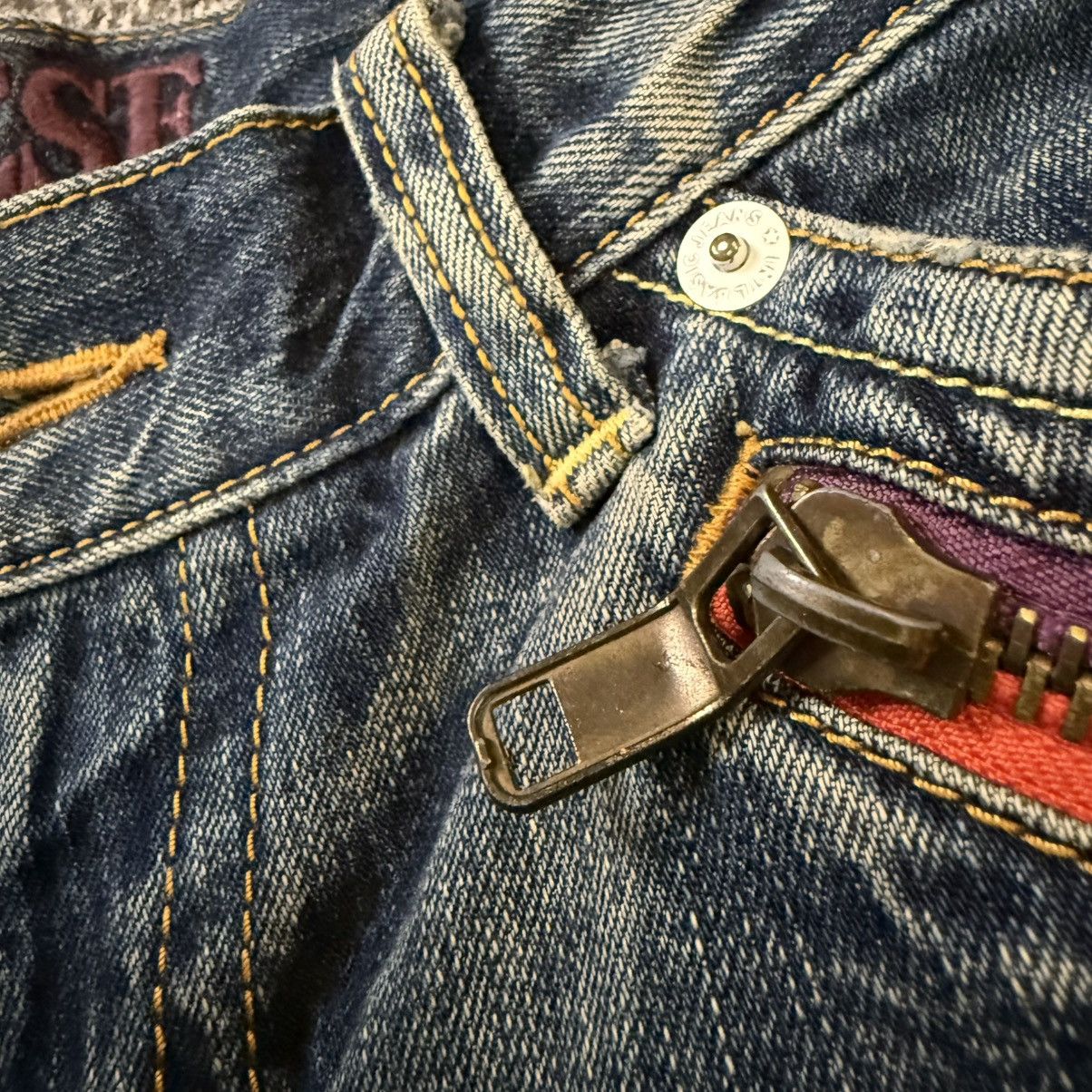 Affliction 🔥🇯🇵 Japanese Distressed Genoese Multi Pocket Denim Size US 34 / EU 50 - 15 Thumbnail