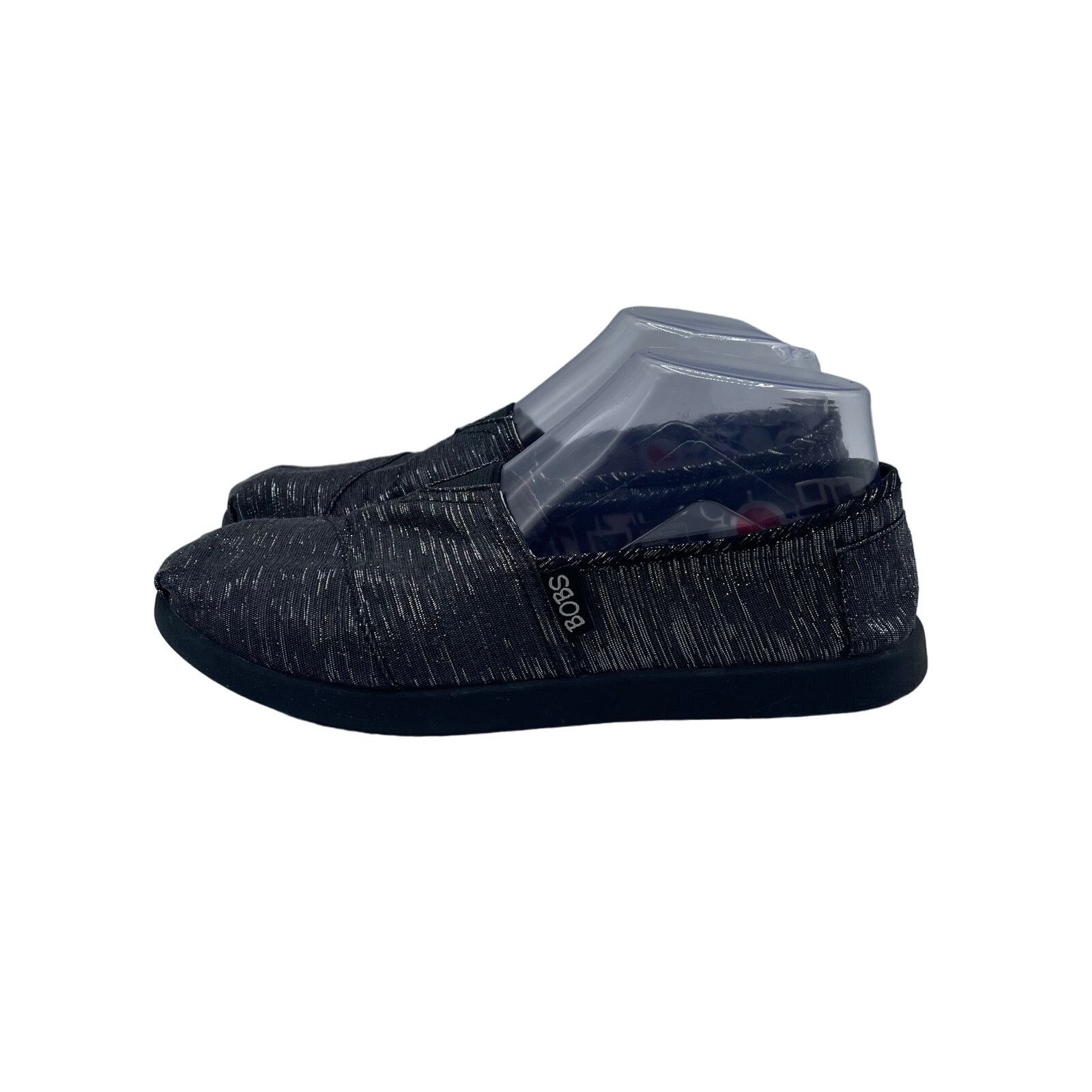 SKECHERS Bobs Skechers Black Flats Slip Ons Shoes Comfort Womens 7 Size US 7 / IT 37 - 2 Thumbnail