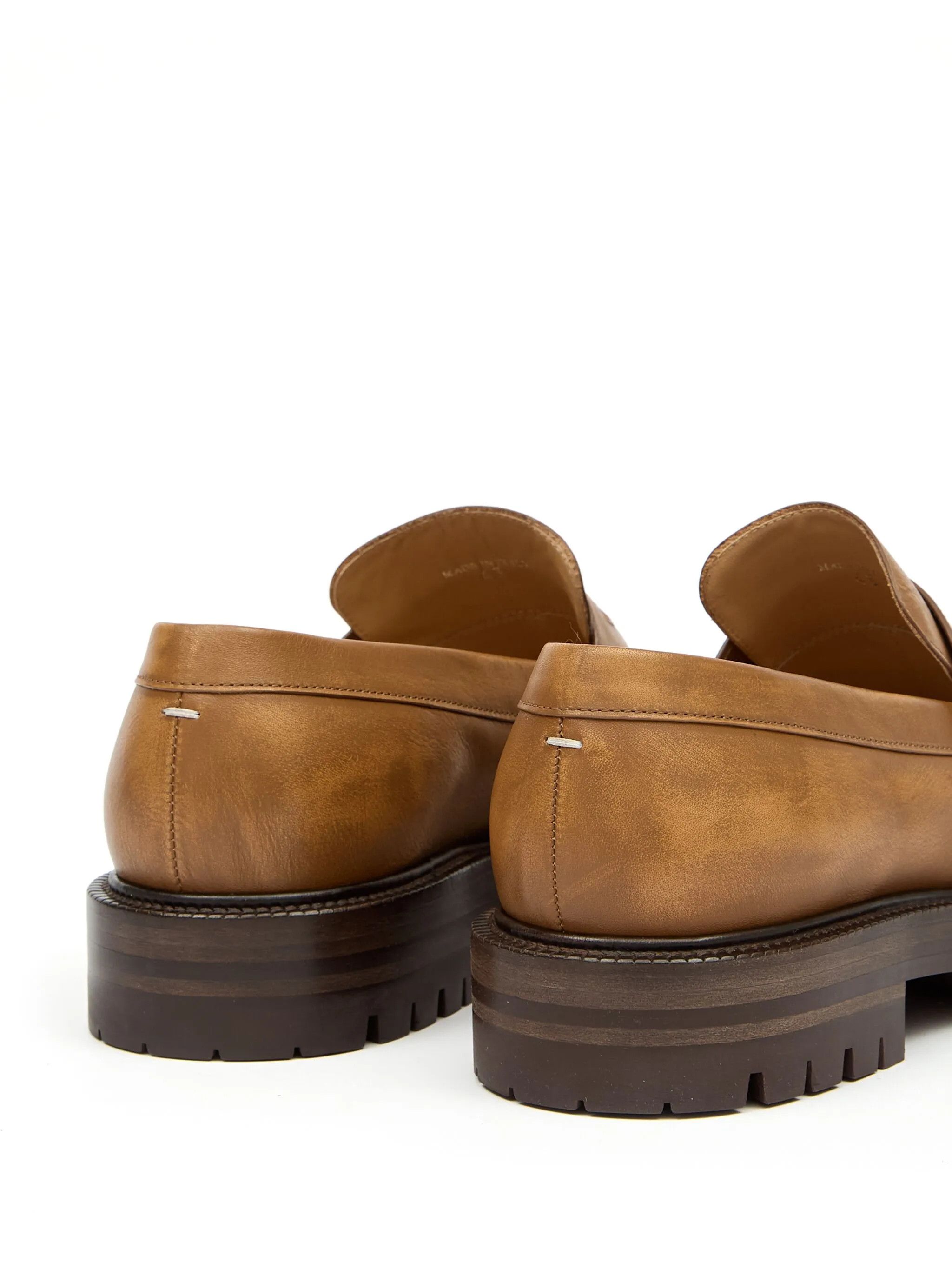 Maison Margiela o1w1db10526 Tabby Leather Loafers in Brown Size US 9 / EU 42 - 5 Thumbnail