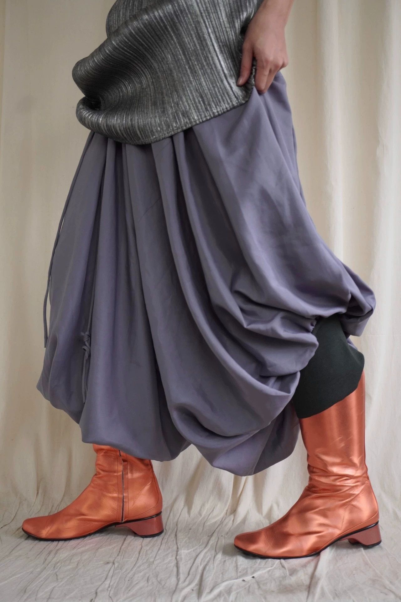 Issey Miyake Issey Miyake 90s Pearlescent Orange Lambskin Boots Size US 6.5 / IT 36.5 - 7 Thumbnail