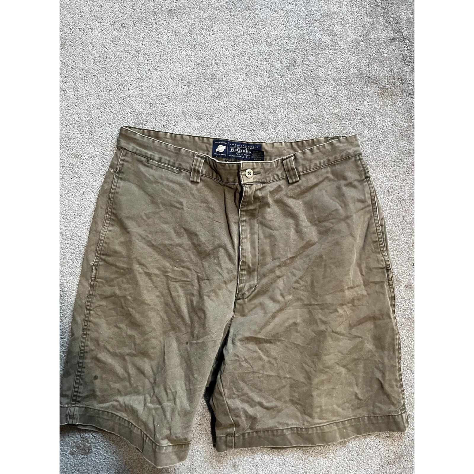 American Eagle Outfitters American Eagle Outfitters Mens Field Khakis Chino Shorts Size 34 Cotton Brown Size US 34 / EU 50 - 2 Thumbnail