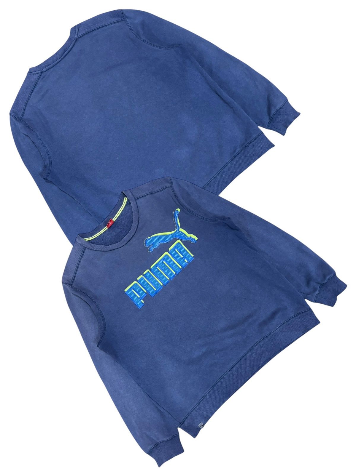 Puma × Vintage Vintage Y2k Puma Faded Big Logo Embroidered Sweatshirt Size US XL / EU 56 / 4 - 1 Thumbnail