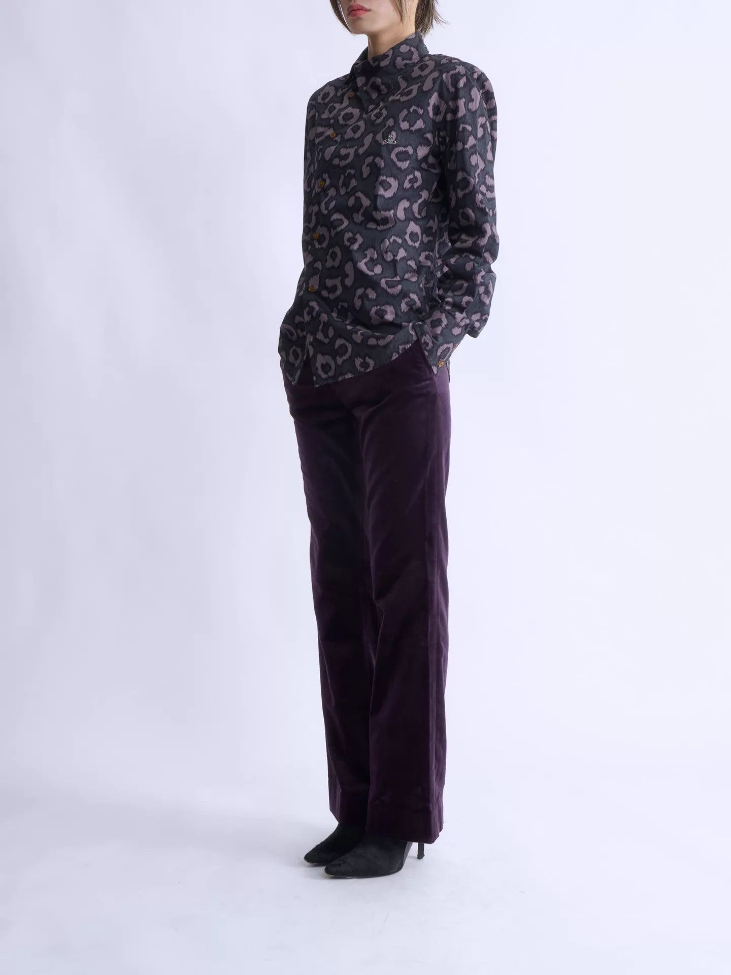 Vivienne Westwood Vivienne Westwood MAN’s Purple Leopard Print Shirt Size US S / EU 44-46 / 1 - 2 Thumbnail