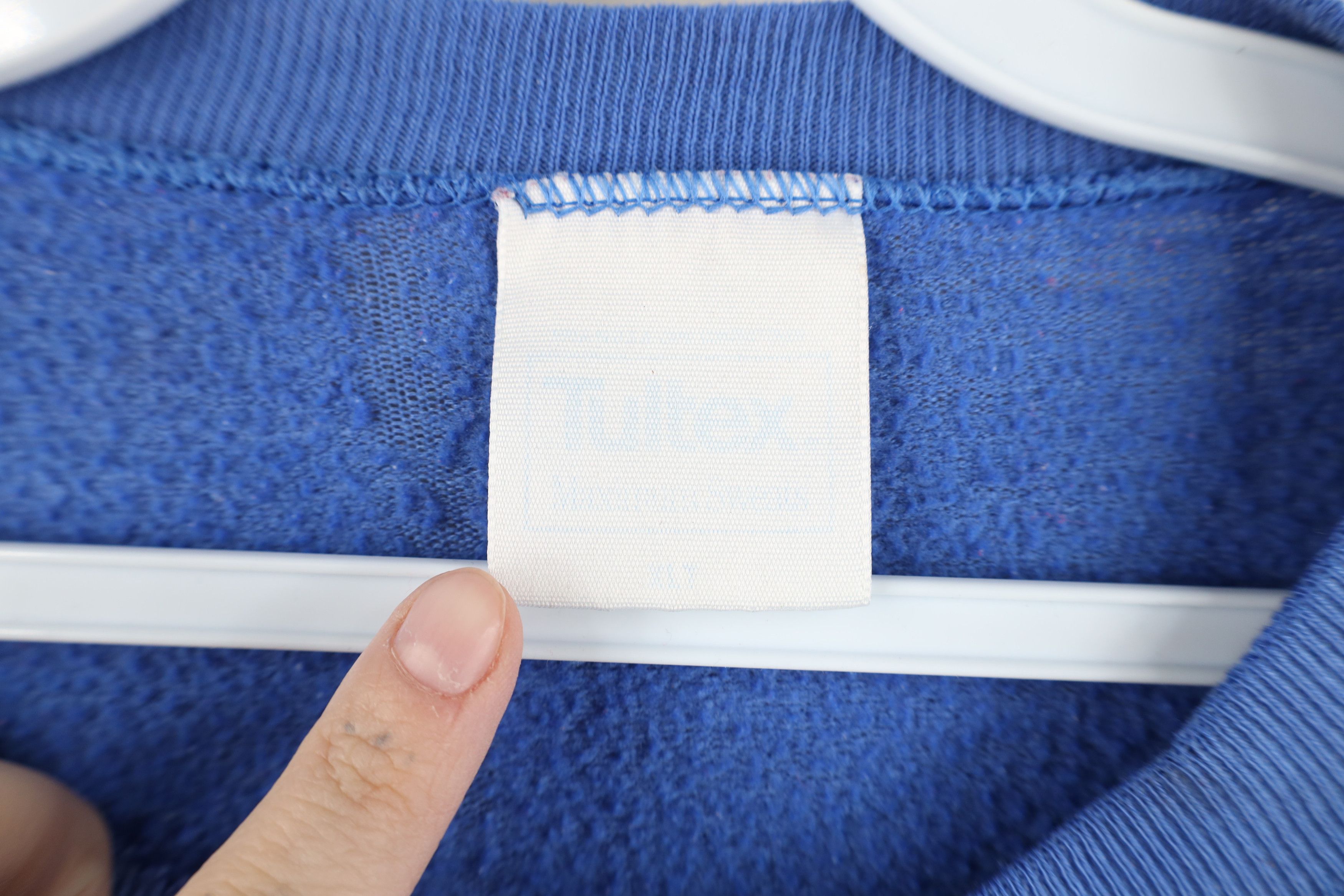 Vintage Vintage 90s Streetwear Thin Blank Sweatshirt Royal Blue USA Size US XL / EU 56 / 4 - 6 Thumbnail