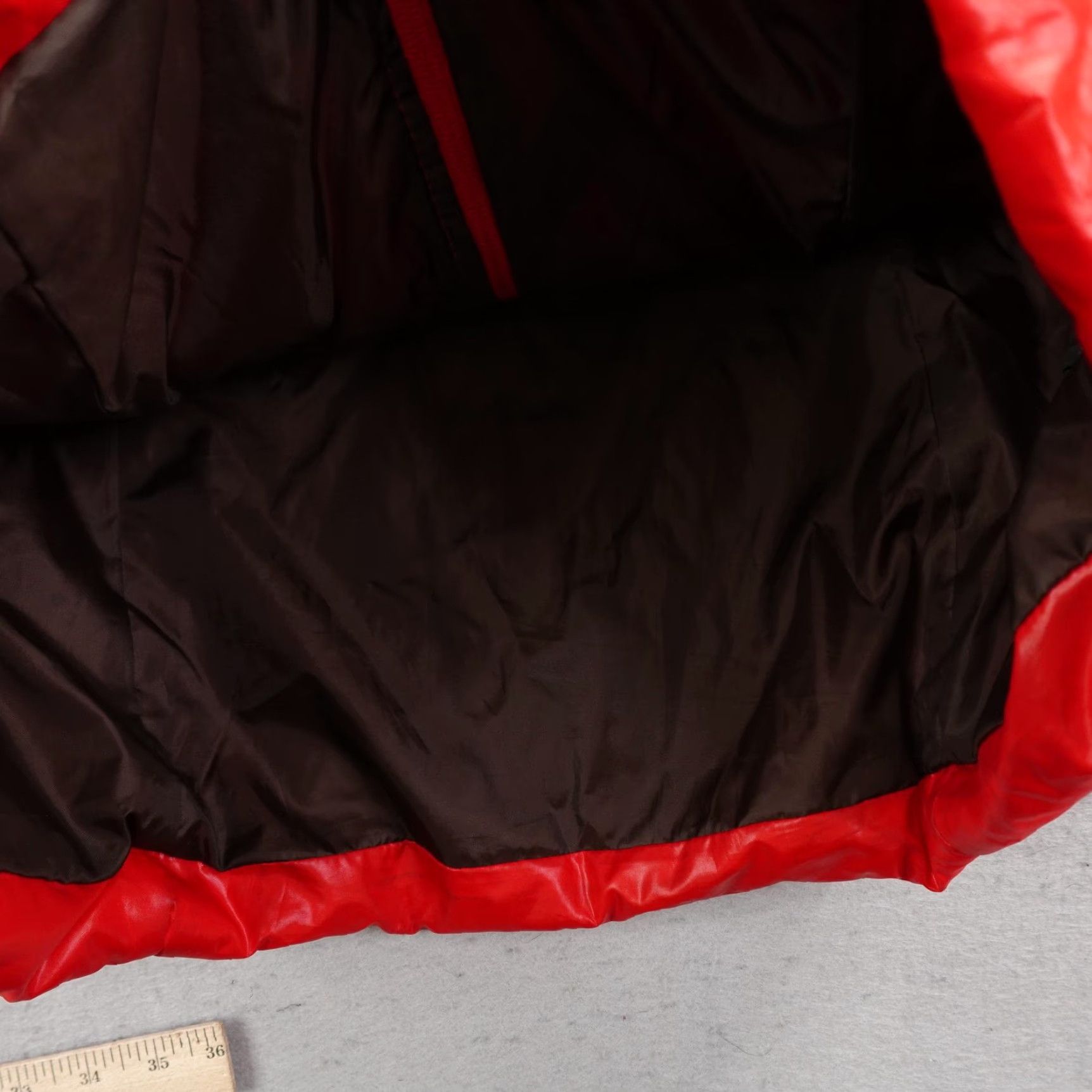 Southpole VINTAGE South Pole Jacket Womens XL Red Puffer Coat Fur Trim Quilted Mid-Length Zip Hooded Insulated Size XL / US 12-14 / IT 48-50 - 6 Thumbnail