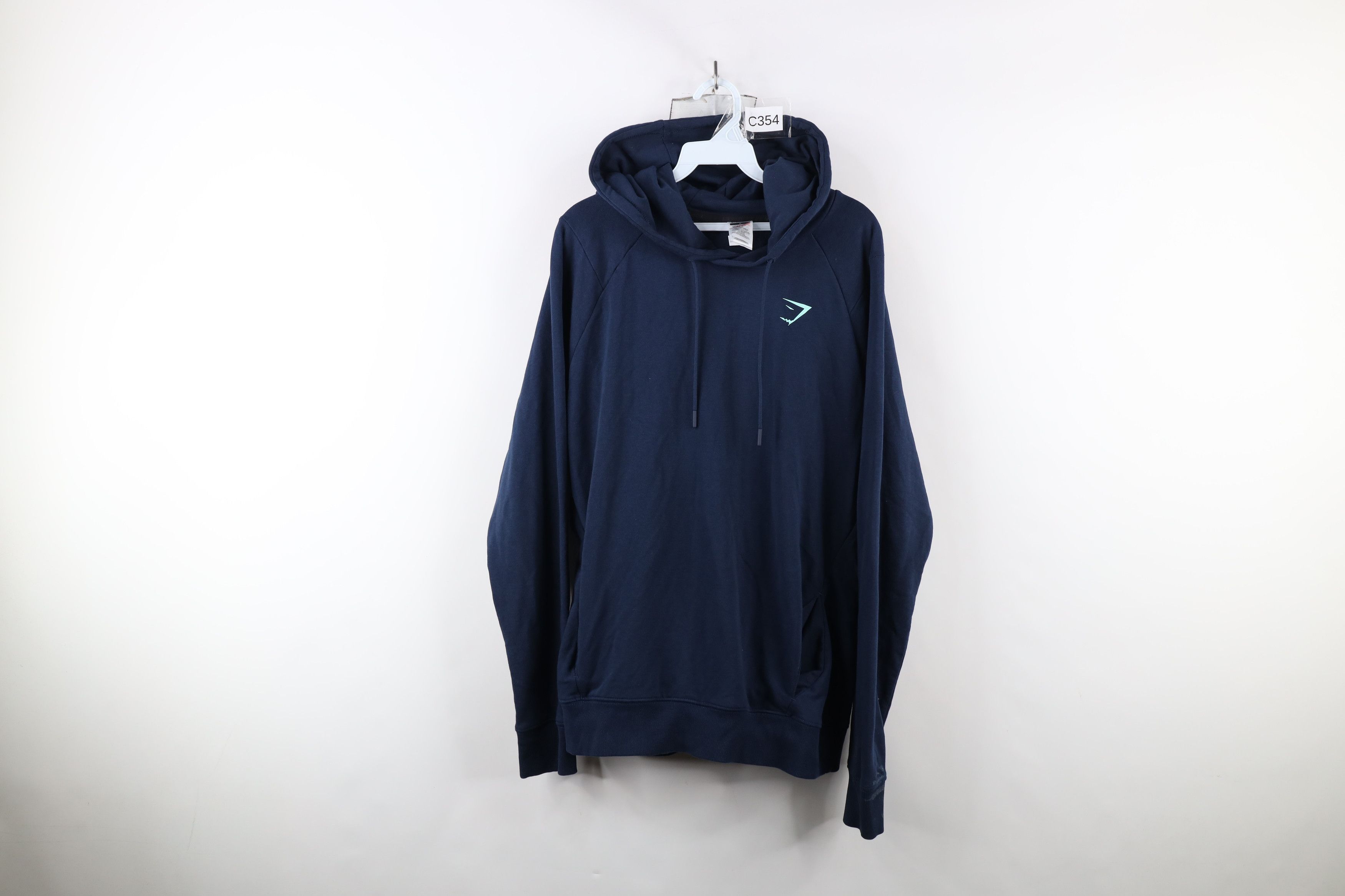 Gymshark × Vintage Gymshark Spell Out Lightweight Gym Hoodie Sweatshirt Blue Size US M / EU 48-50 / 2 - 1 Thumbnail