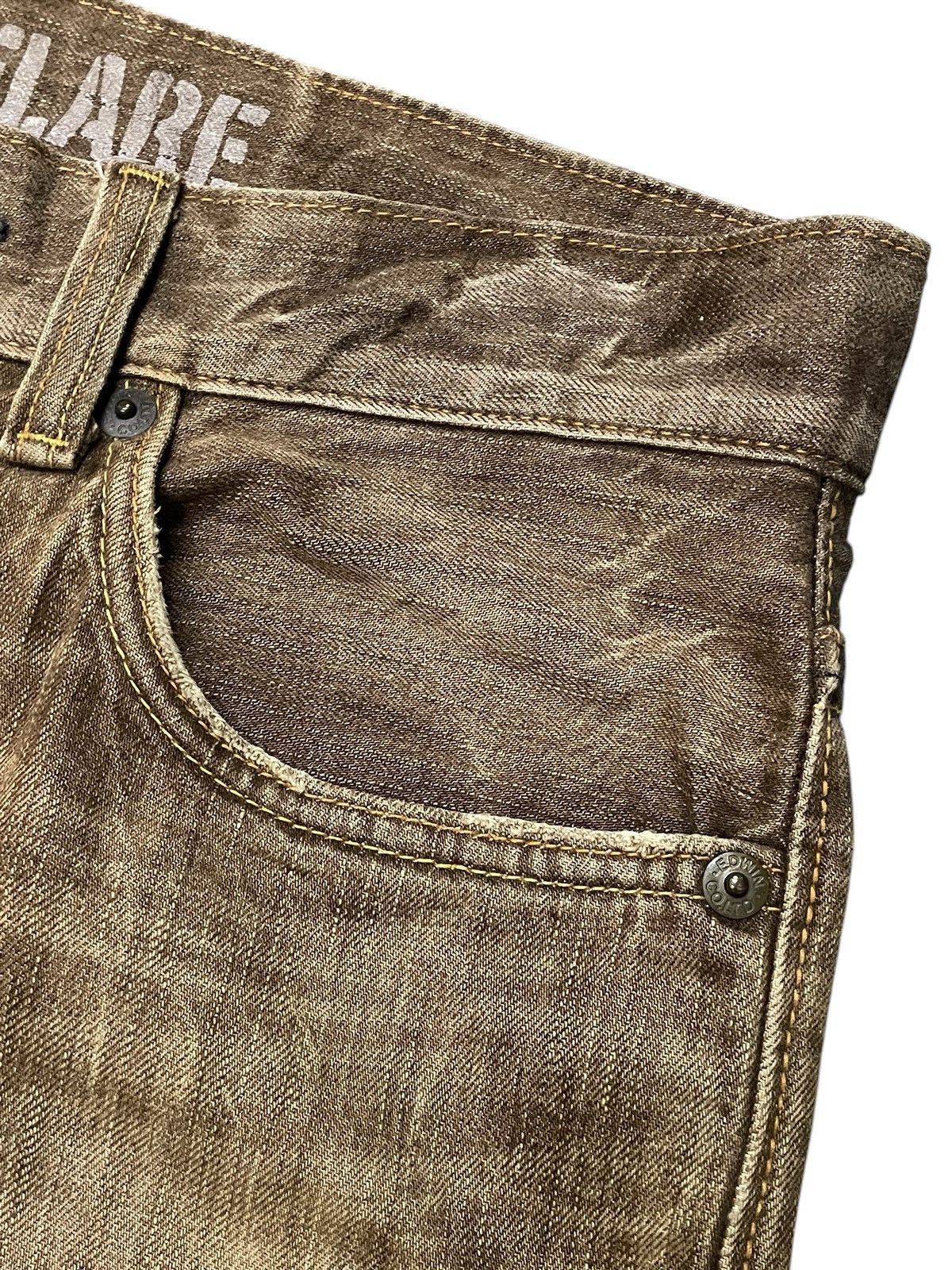 Edwin × Japanese Brand × Vintage Edwin 503 Flare Faded Brown Whiskers Jeans Size US 32 / EU 48 - 10 Thumbnail