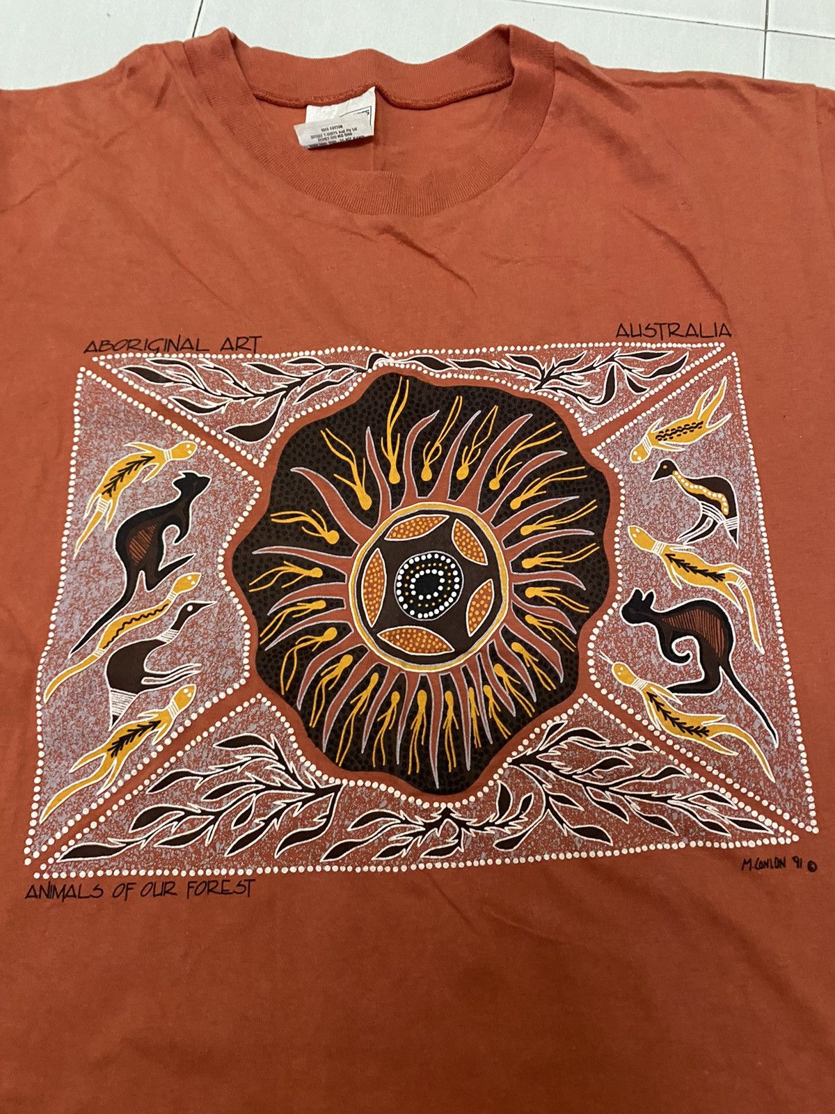 Other Rare Vintage 1991 Aboriginal Art Australia T-shirt Size US L / EU 52-54 / 3 - 3 Thumbnail
