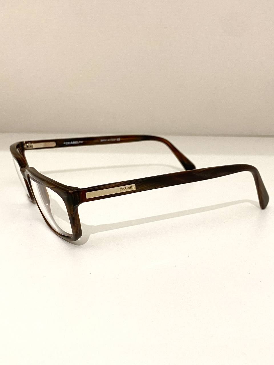 Chanel Chanel CC Logo Square Rectangular Brown Eyeglasses Vintage Size ONE SIZE - 7 Thumbnail