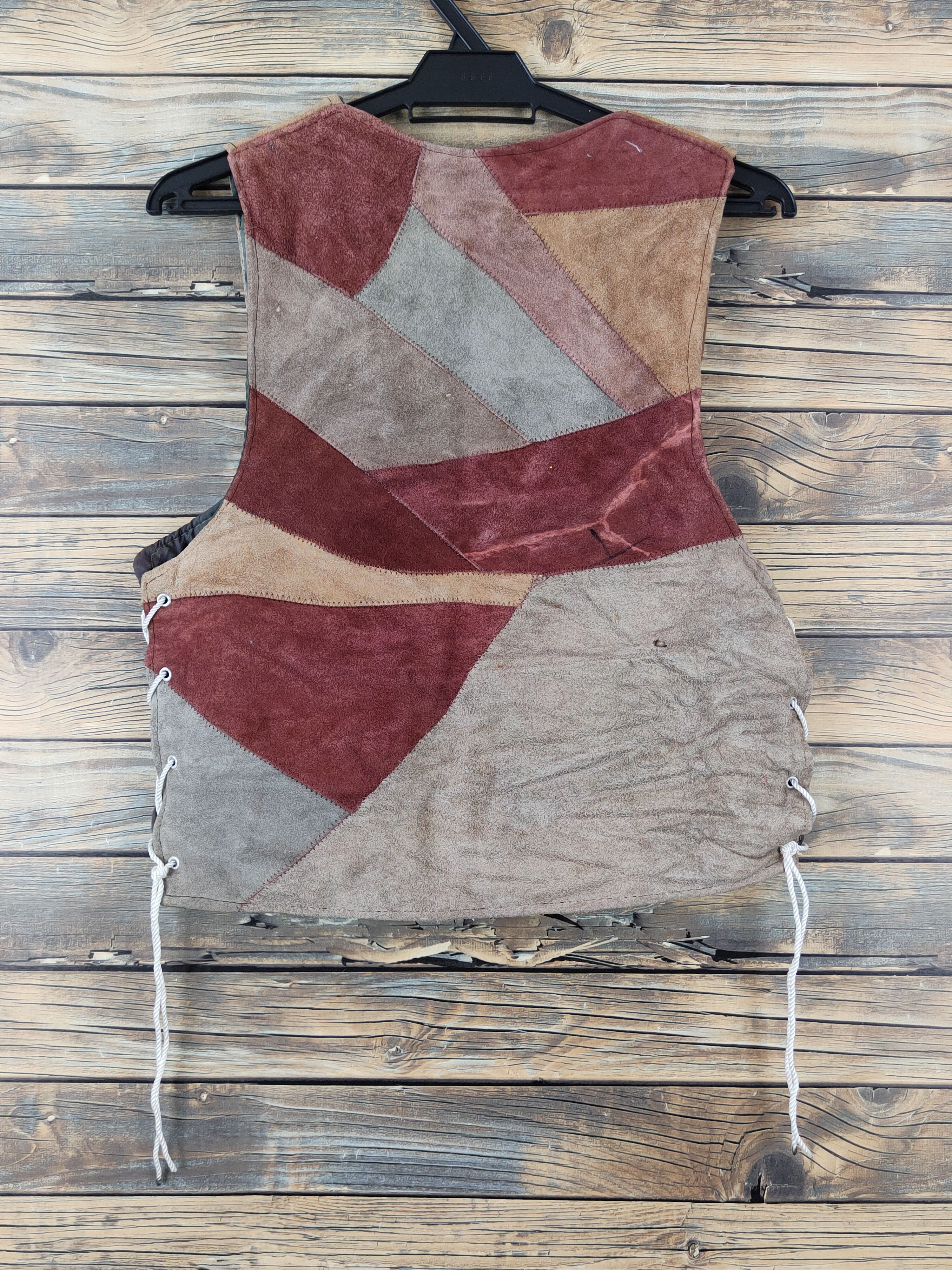 Japanese Brand Japan patchwork vintage tiger stripe Leather Vests #W1927 Size US S / EU 44-46 / 1 - 7 Thumbnail