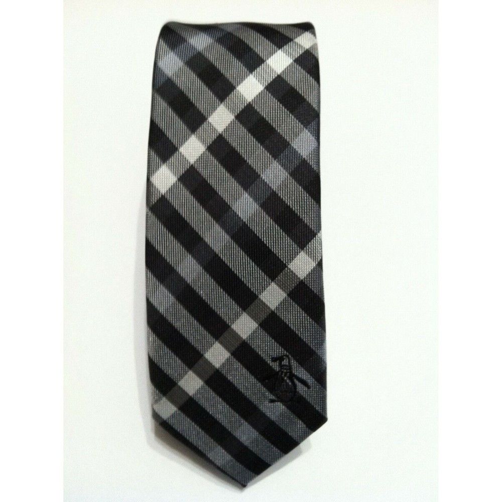 Original Penguin PENGUIN MENS NEW GRAY 50%SILK 50%POLYESTER TIE WIDTH: 2 1/4" Size ONE SIZE - 1 Thumbnail