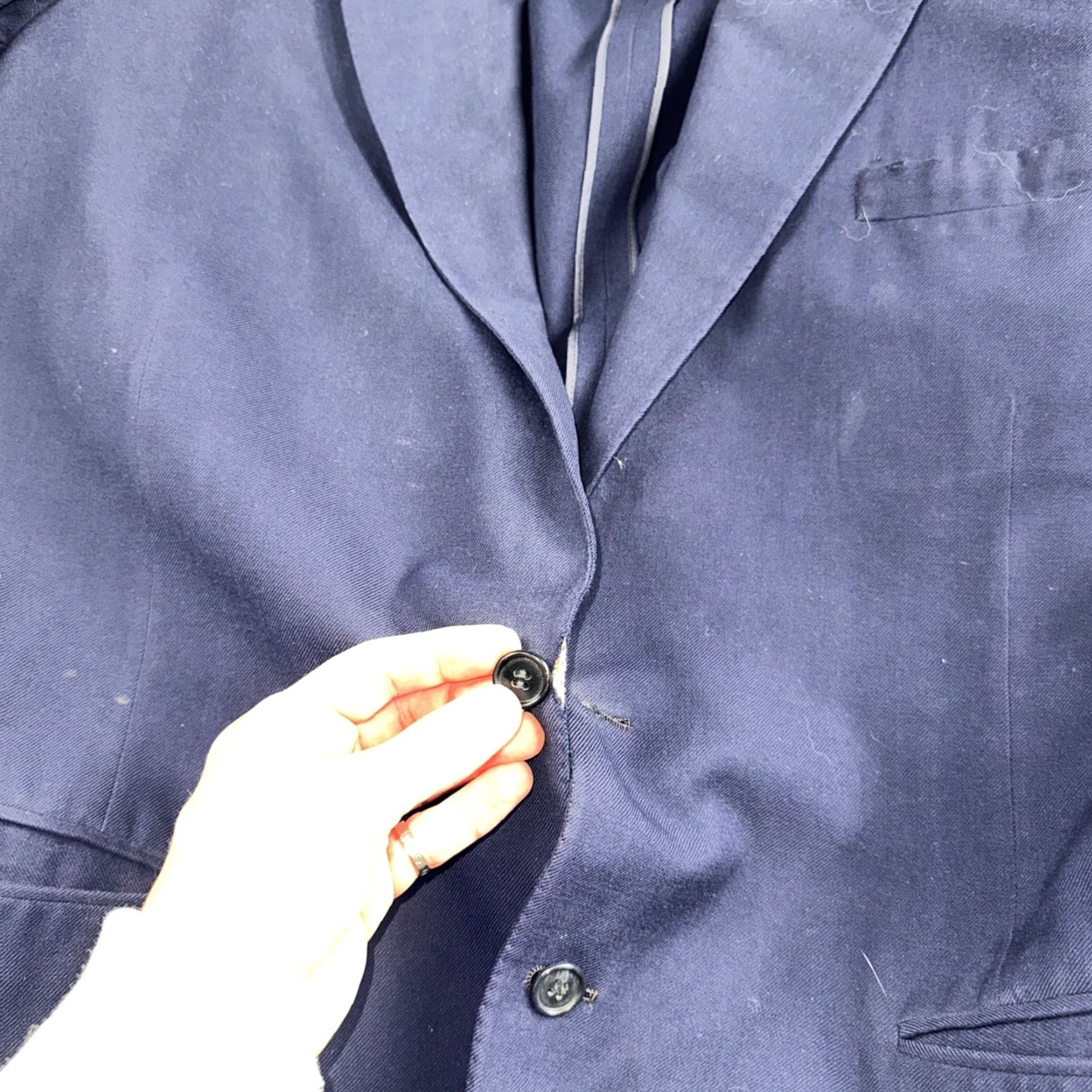 Austin Reed VTG Austin Reeds 2 PC Suit Jacket Pants Blue Rockabilly 1950s 42 Mens Size 42R - 6 Thumbnail