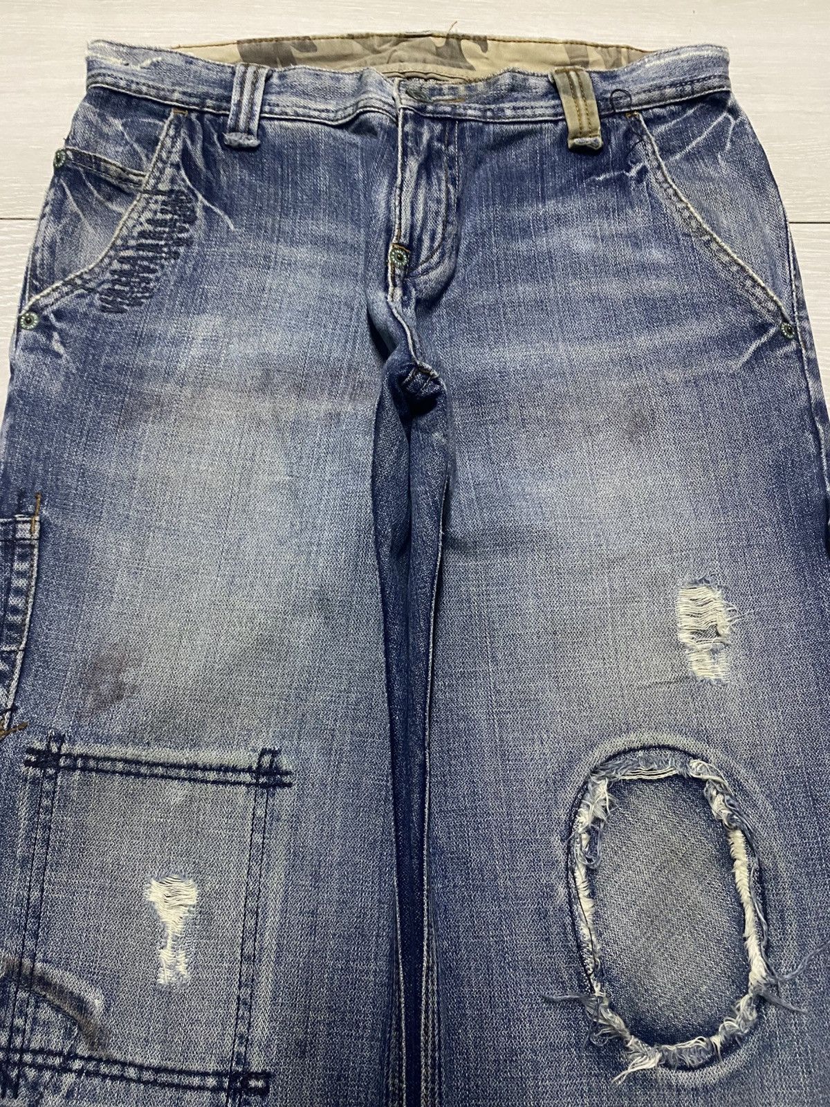 Maison Margiela Japanese Brand Patchwork Baggy Denim Margiela Style Size US 32 / EU 48 - 3 Thumbnail