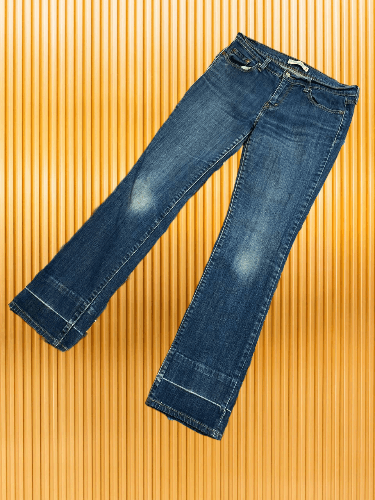 Levi's × Vintage Vintage Levis 505 Flare Dark Wash Denim Jeans Size 28" / US 6 / IT 42 - 1 Thumbnail