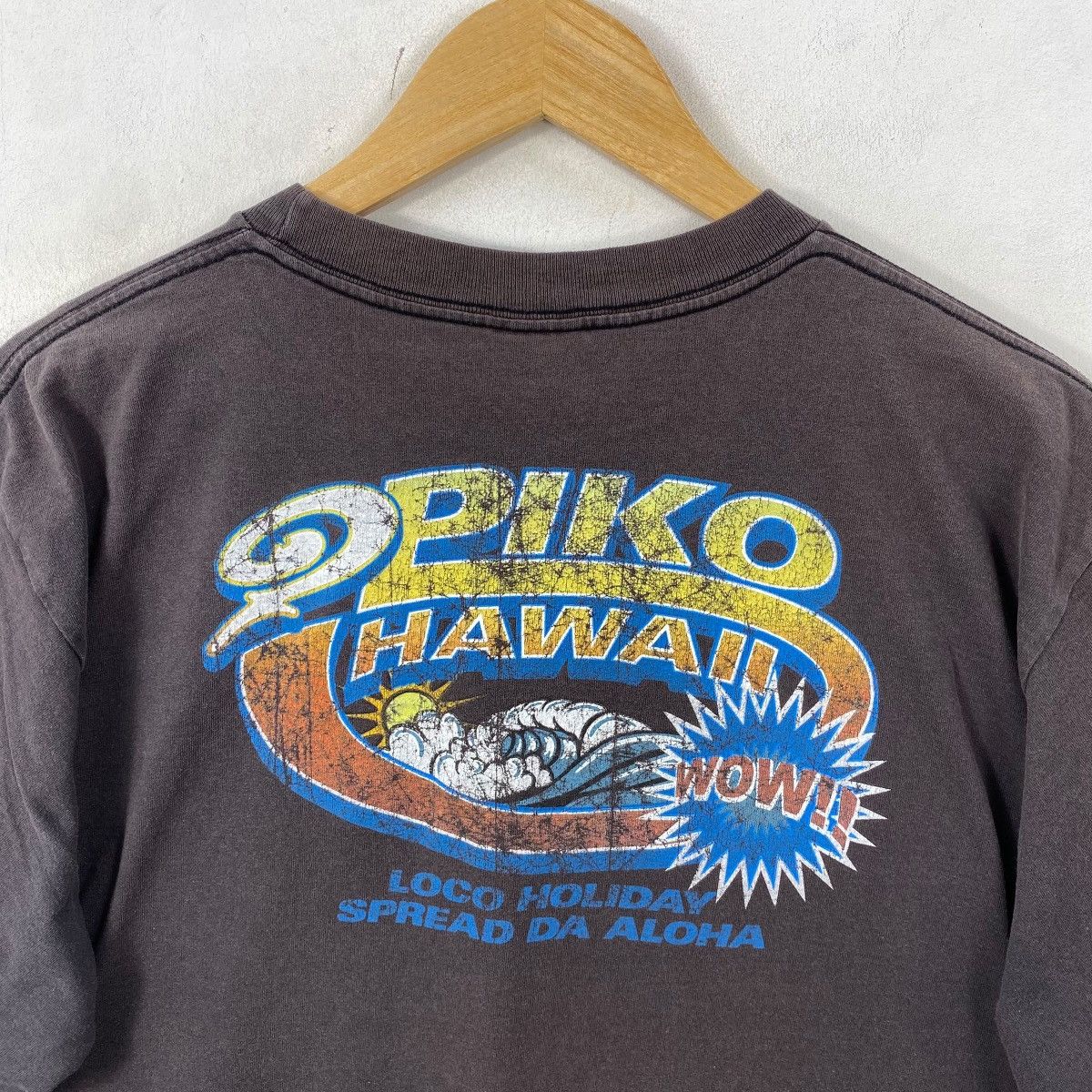 Other Vintage PIKO HAWAIIAN LONGBOARD WEAR Faded Graphic Surf Tee Size US L / EU 52-54 / 3 - 2 Thumbnail