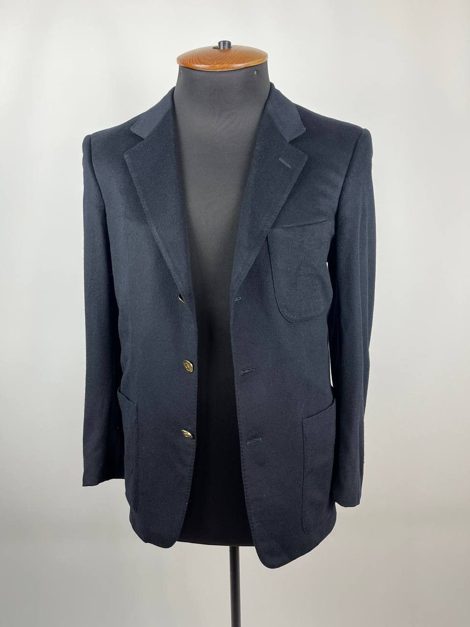 Gucci GUCCI Navy Blue Wool Blazer Gold Logo Buttons Size 48/50 Size 48L - 1 Thumbnail