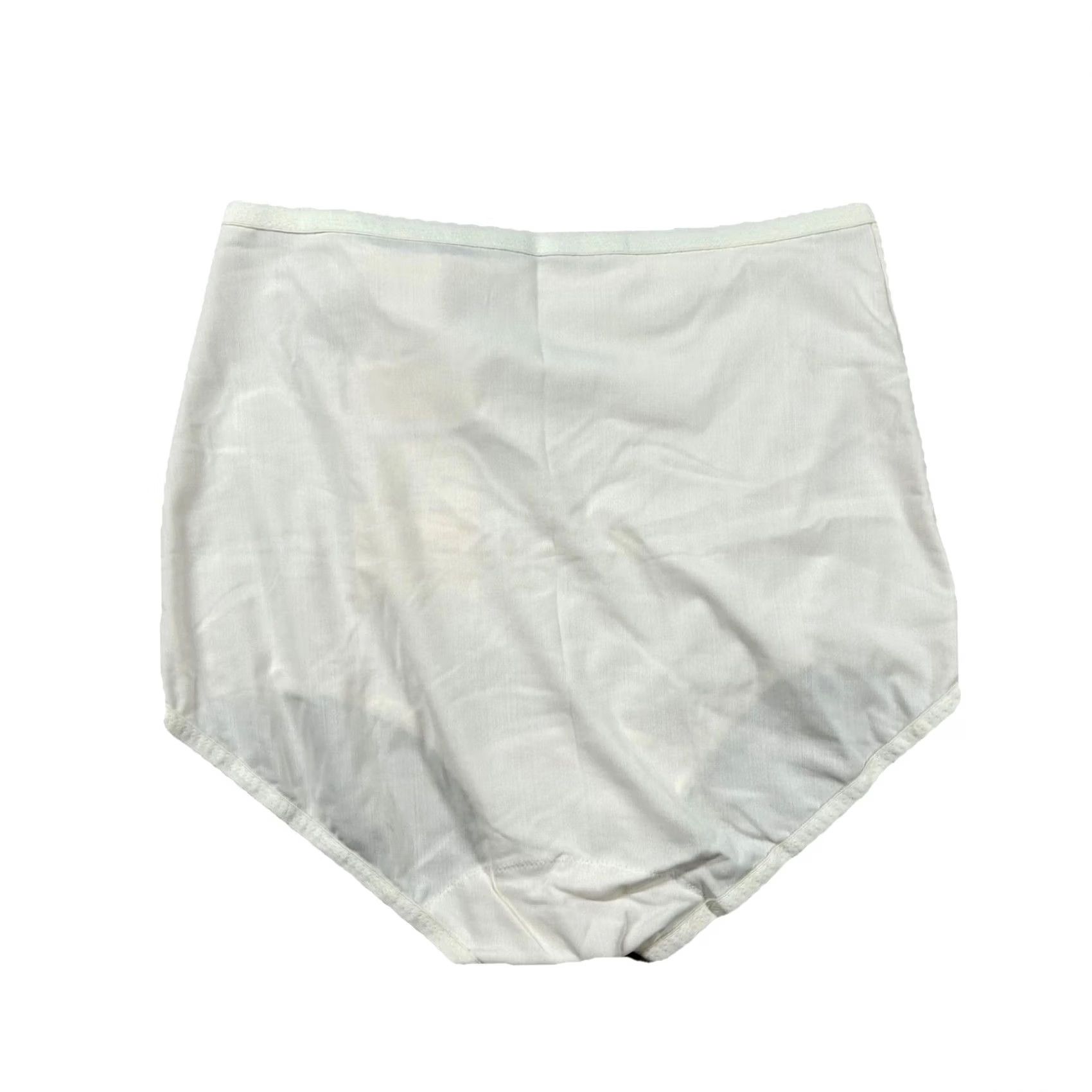 Vintage VINTAGE Shadowline Lingerie Womens L Nylon Lycra Ultralight Granny Panty 70s 80s Ivory Size 36" / US 14 / IT 50 - 2 Thumbnail