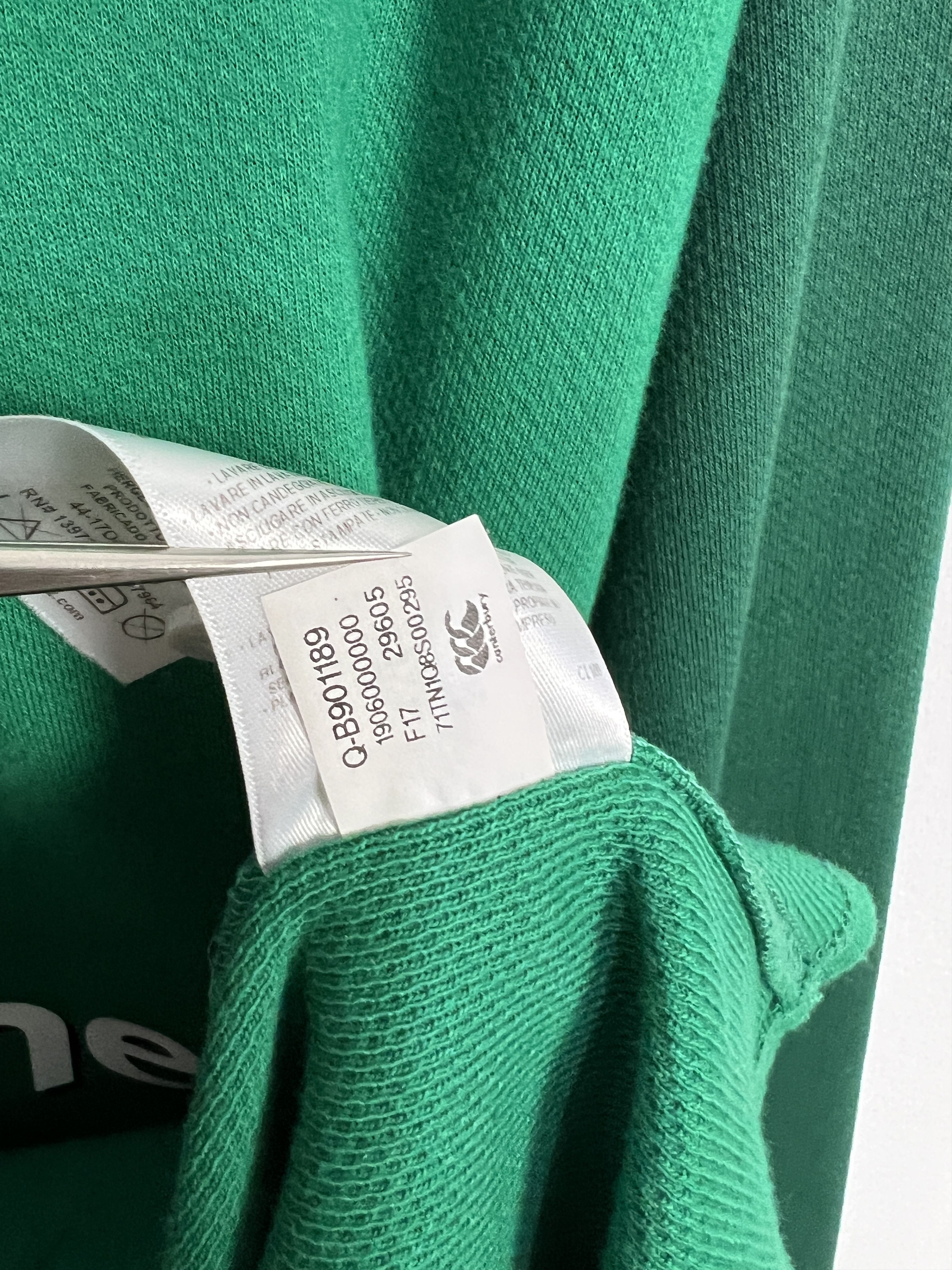 Vintage Ireland Canterbury Rugby Union Long Sleeve Jersey Green Size US XL / EU 56 / 4 - 12 Thumbnail