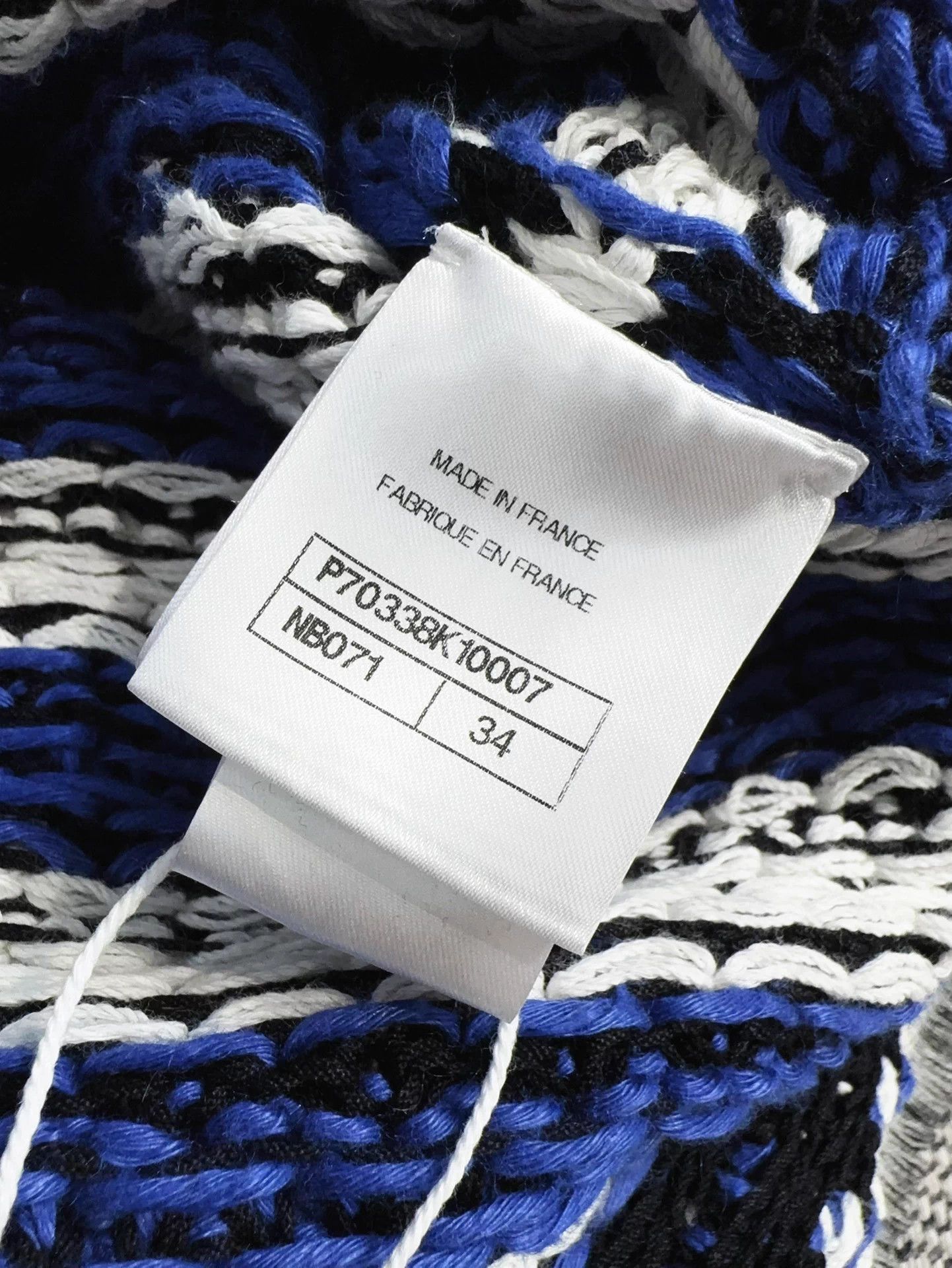 Chanel Chanel 21C Blue-White Stripe Knit Collared Chen Weiting 34 Size XS / US 0-2 / IT 36-38 - 8 Thumbnail