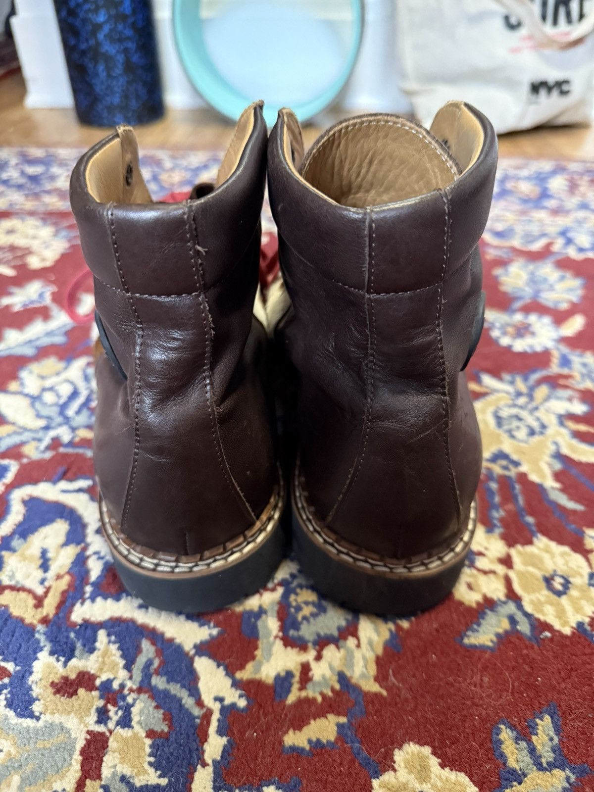 Genuine Leather Ammann Cow Fur Leather Boots Size 44 Mens Made in Italy Size US 10.5 / EU 43-44 - 9 Thumbnail