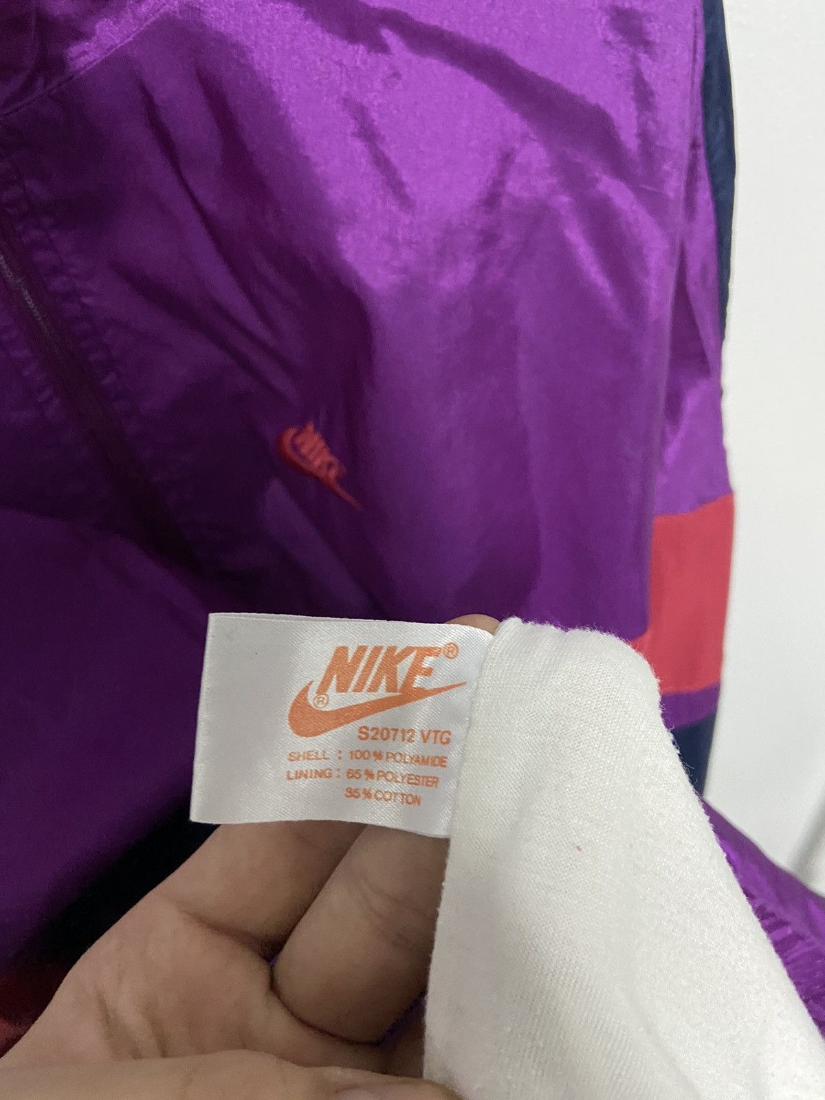 Nike × Vintage Nike nylon Suit Vintage 90s Big Logo Pants Sweatshirt Size US XL / EU 56 / 4 - 7 Thumbnail