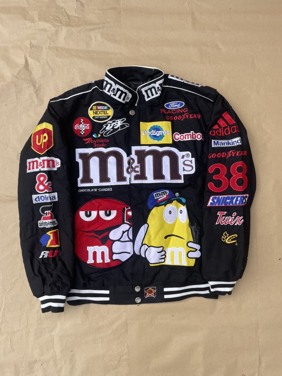 NASCAR × Vintage 🆘Rare🆘 Vintage JH Design M&M's NASCAR racing jacket Size US M / EU 48-50 / 2 - 2 Thumbnail