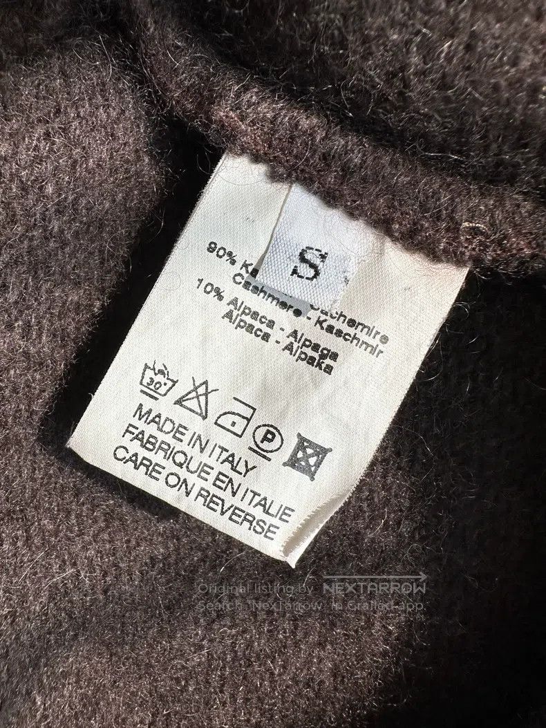 Hermes Hermes Deep V Cashmere Alpaca Mixed Knit Top, Women's, Dar Size S / US 4 / IT 40 - 9 Thumbnail