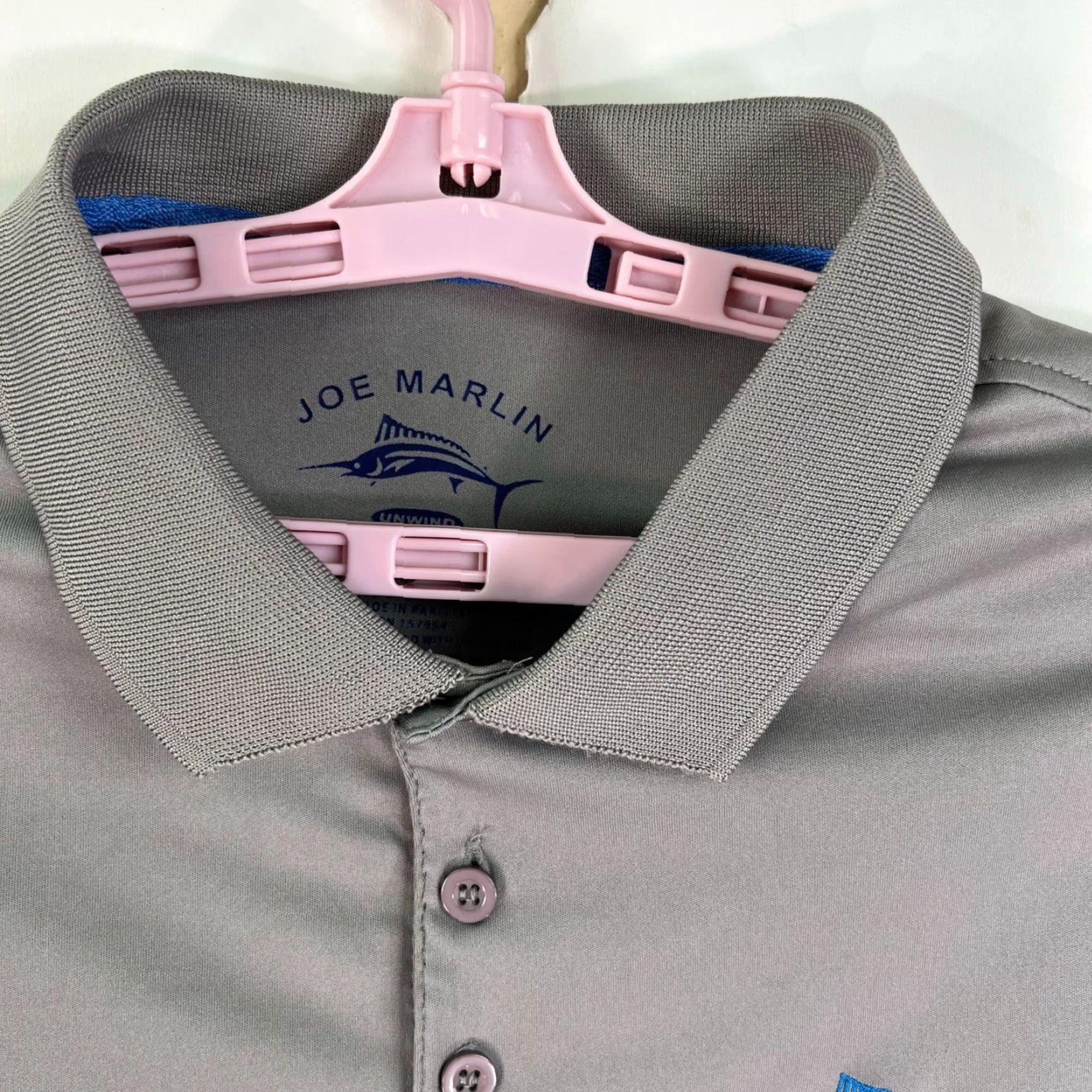 Vintage Joe Marlin Unwind Golf Polo Mens Size S Gray Shirt Short Sleeve Breathable Classic 100% Polyester Polo Golf Mens gray S Joe Marlin Unwind Size US S / EU 44-46 / 1 - 3 Thumbnail
