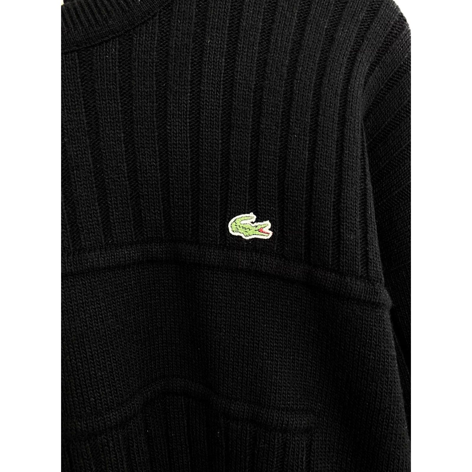 Lacoste VINTAGE Lacoste Sweater Mens XL Wool 90s Black Pullover Asymmetrical France 64 cm Chest 66 cm Length 63 cm Shoulders 52 cm Sleeve Length Size US XL / EU 56 / 4 - 4 Thumbnail