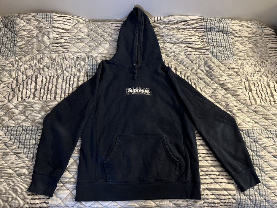 Supreme bandana box logo hoodie online navy