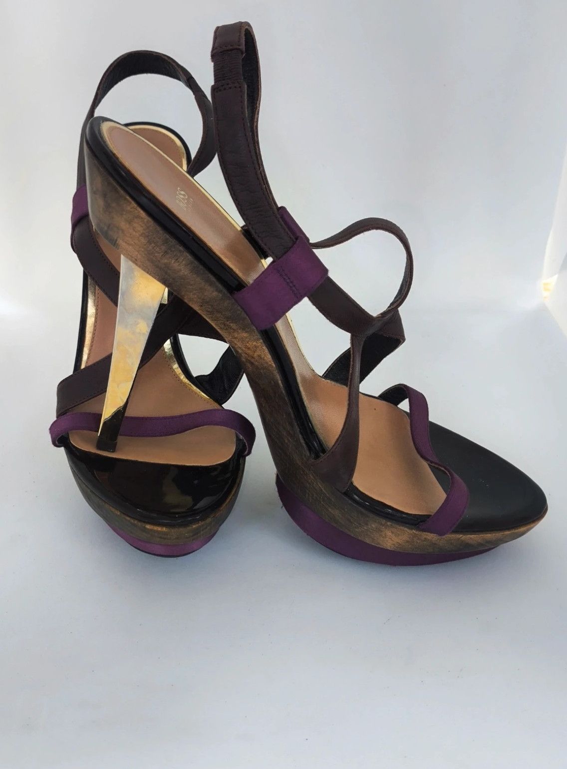Hugo Boss BOSS Heeled Sandals Platform Leather EU 39 Size US 9 / IT 39 - 5 Thumbnail