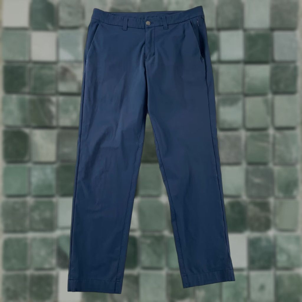 Lululemon Lululemon Commission Pants Men 33X29 True Navy Slim Warpstreme Tapered Trouser Size US 33 - 1 Thumbnail