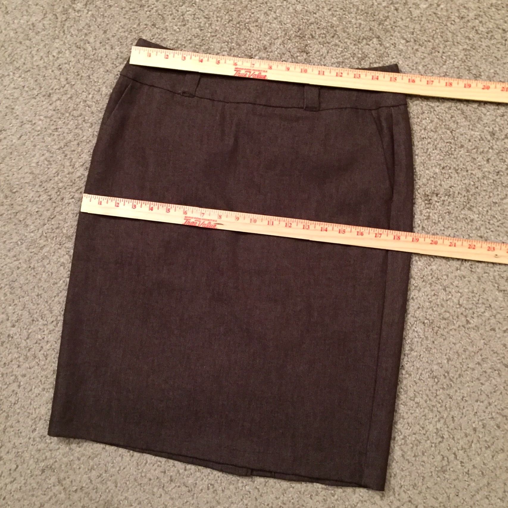 Vintage Nycc Skirt Women Knee Length Brown Cotton Blend Slit Pencil Size 6 Unlined Vintage No Regular Grade? Size 28" / US 6 / IT 42 - 2 Thumbnail