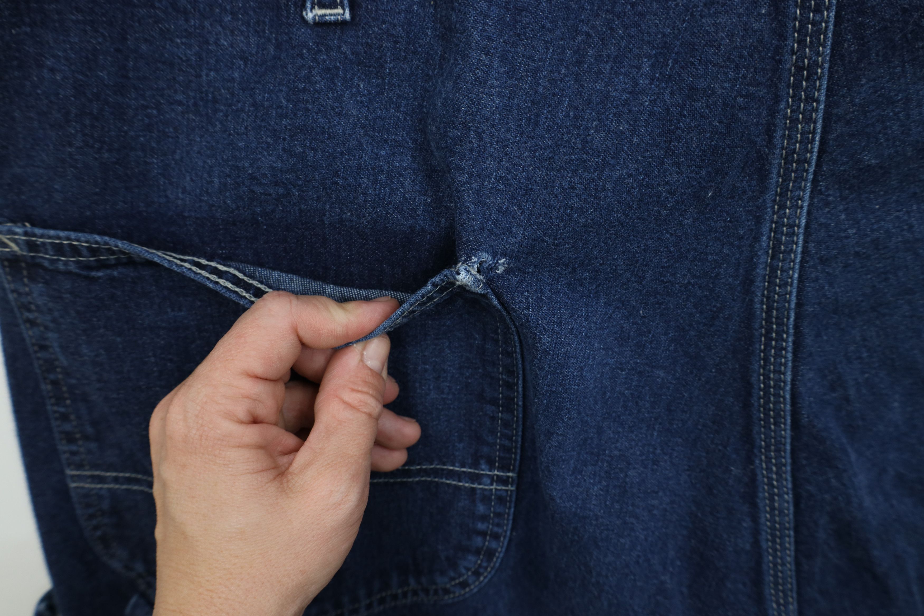 Ralph Lauren Vintage 90s Ralph Lauren Baggy Wide Leg Carpenter Jeans Blue Size US 38 / EU 54 - 13 Thumbnail
